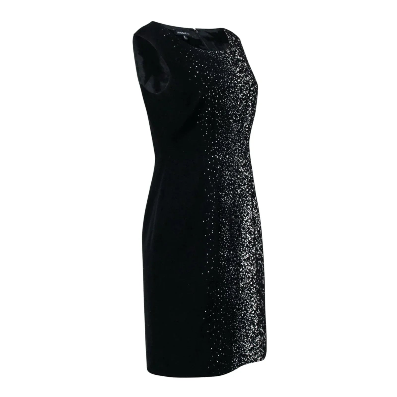 Lafayette 148 New York Black & Ivory Ombre Sheath Wool Cocktail Dress Size 6 - Trendiez U ♥ 
