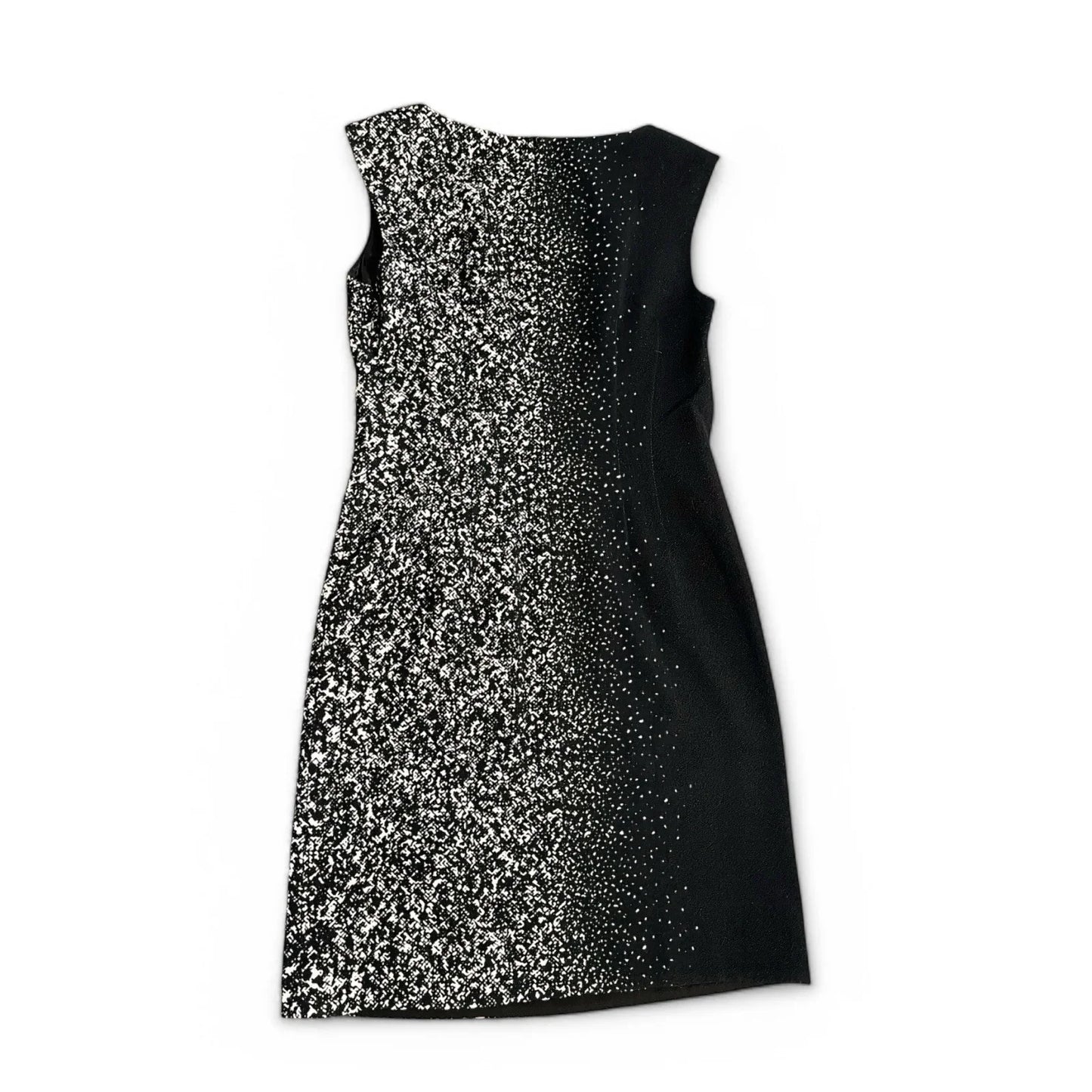 Lafayette 148 New York Black & Ivory Ombre Sheath Wool Cocktail Dress Size 6 - Trendiez U ♥ 