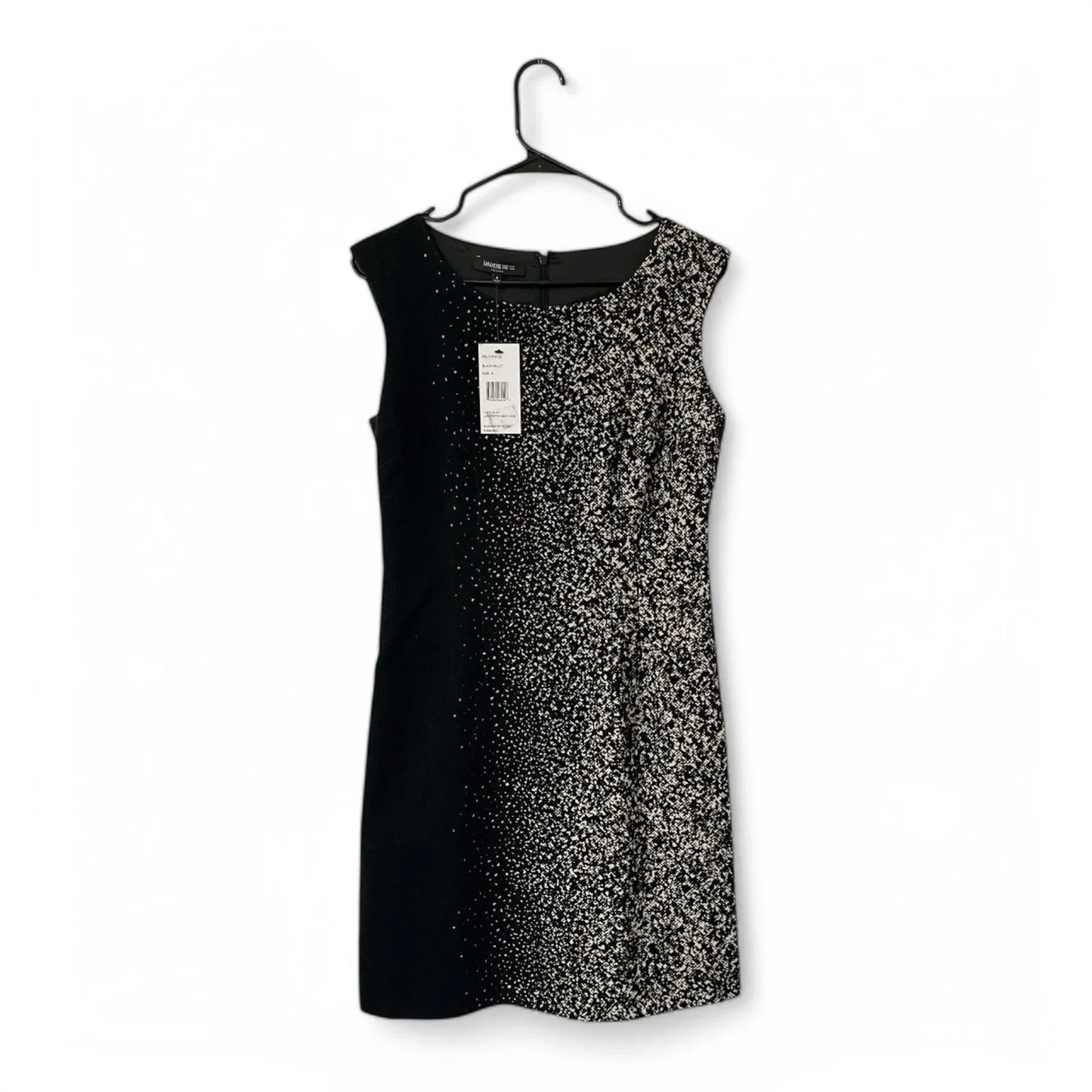 Lafayette 148 New York Black & Ivory Ombre Sheath Wool Cocktail Dress Size 6 - Trendiez U ♥ 