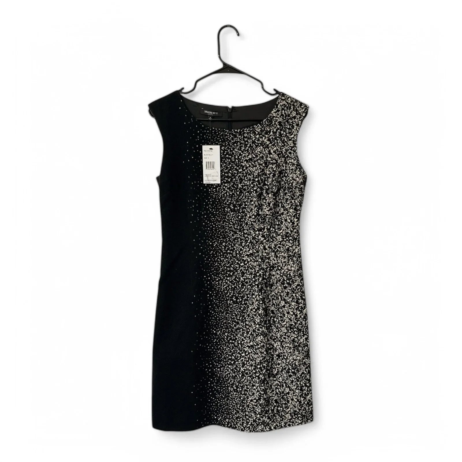 Lafayette 148 New York Black & Ivory Ombre Sheath Wool Cocktail Dress Size 6 - Trendiez U ♥ 