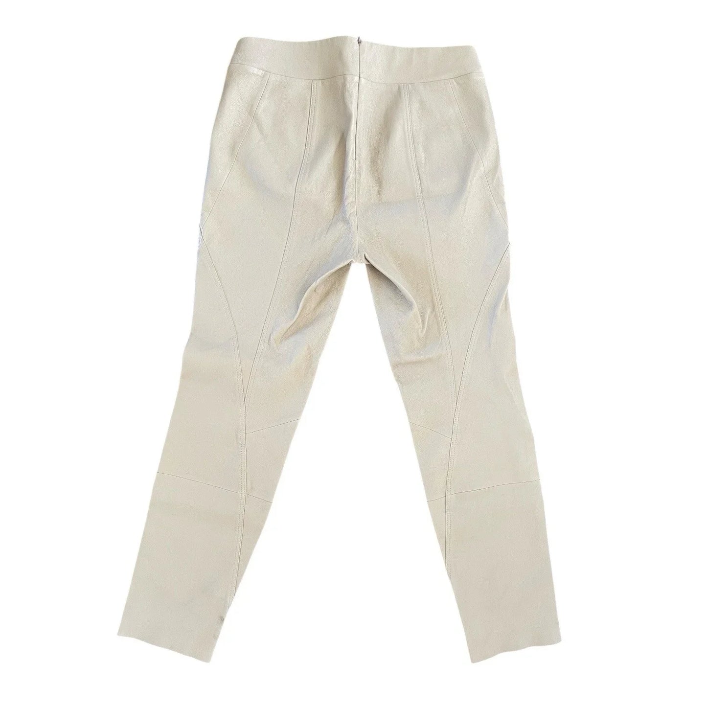 Lafayette New York 148 100% Soft Leather Pants Women’s 6 Hight Waisted Beige - Trendiez U ♥ 
