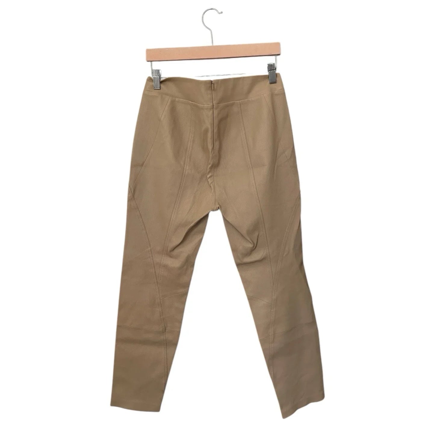 Lafayette New York 148 100% Soft Leather Pants Women’s 6 Hight Waisted Beige - Trendiez U ♥ 