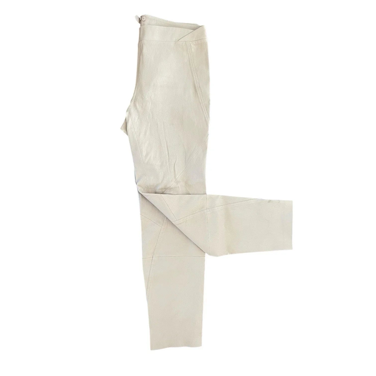 Lafayette New York 148 100% Soft Leather Pants Women’s 6 Hight Waisted Beige - Trendiez U ♥ 