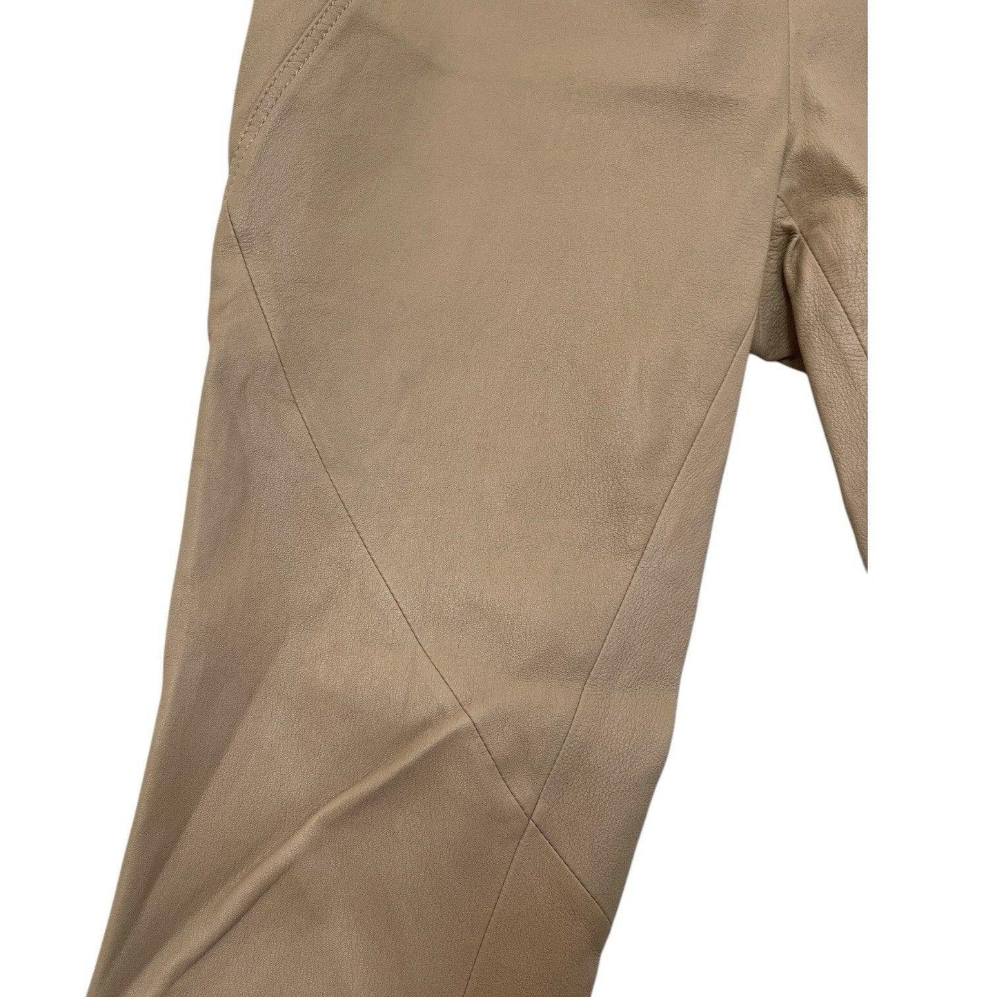 Lafayette New York 148 100% Soft Leather Pants Women’s 6 Hight Waisted Beige - Trendiez U ♥ 