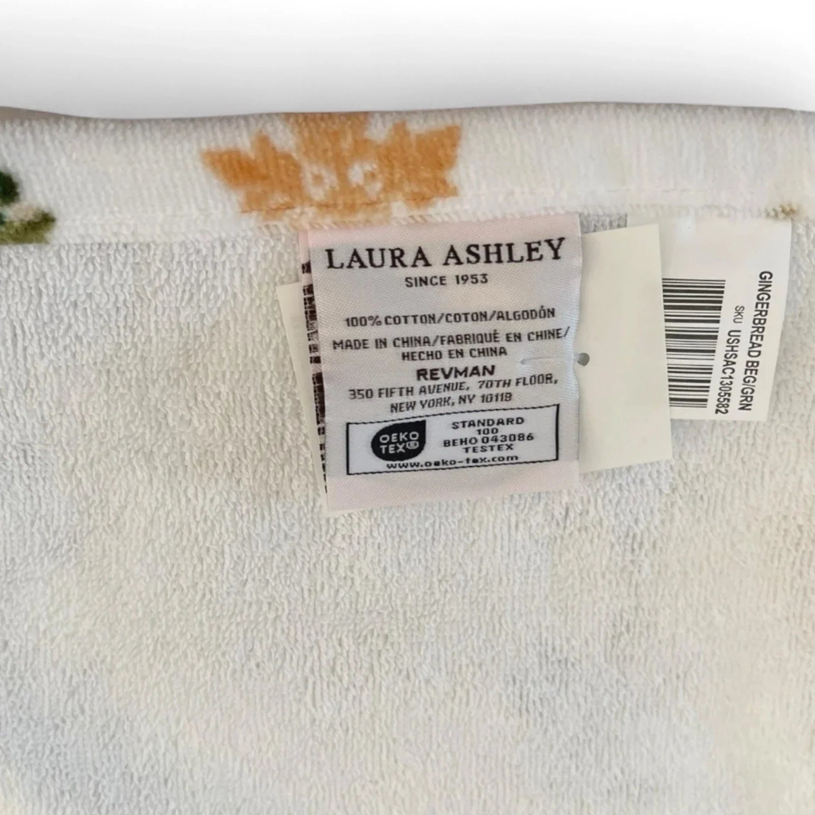 Laura Ashley Bath Towel Set of 4 Gingerbread House Cotton Velour SUPER SOFT - Trendiez U ♥ 