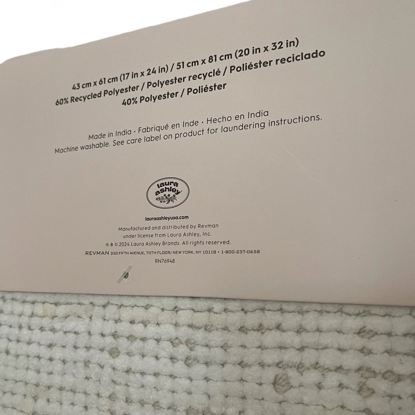 Laura Ashley Blue Floral Bath Rug Set of 2 Farmhouse Shabby Chic Anti-Slip - Trendiez U ♥ 