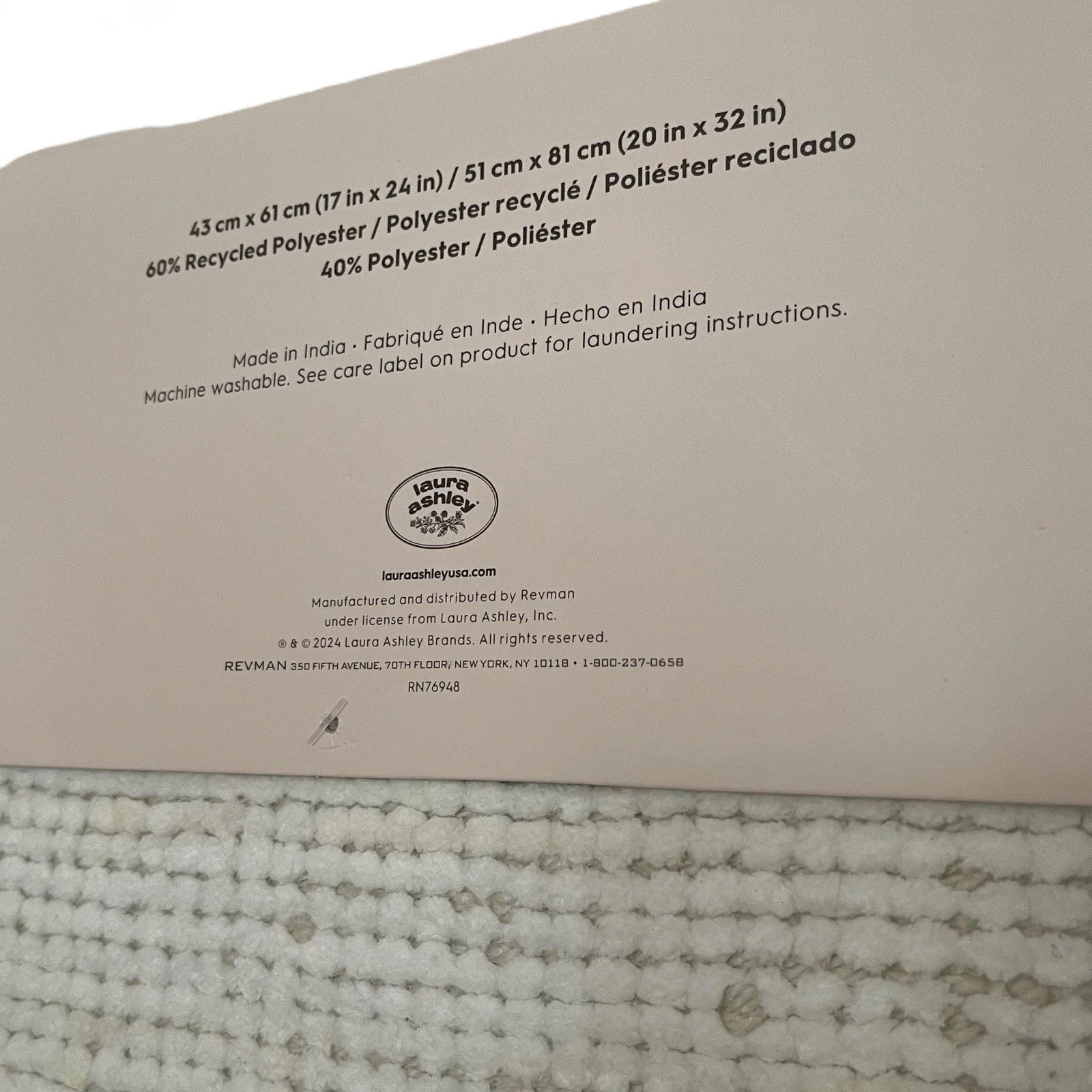 Laura Ashley Blue Floral Bath Rug Set of 2 Farmhouse Shabby Chic Anti-Slip - Trendiez U ♥ 