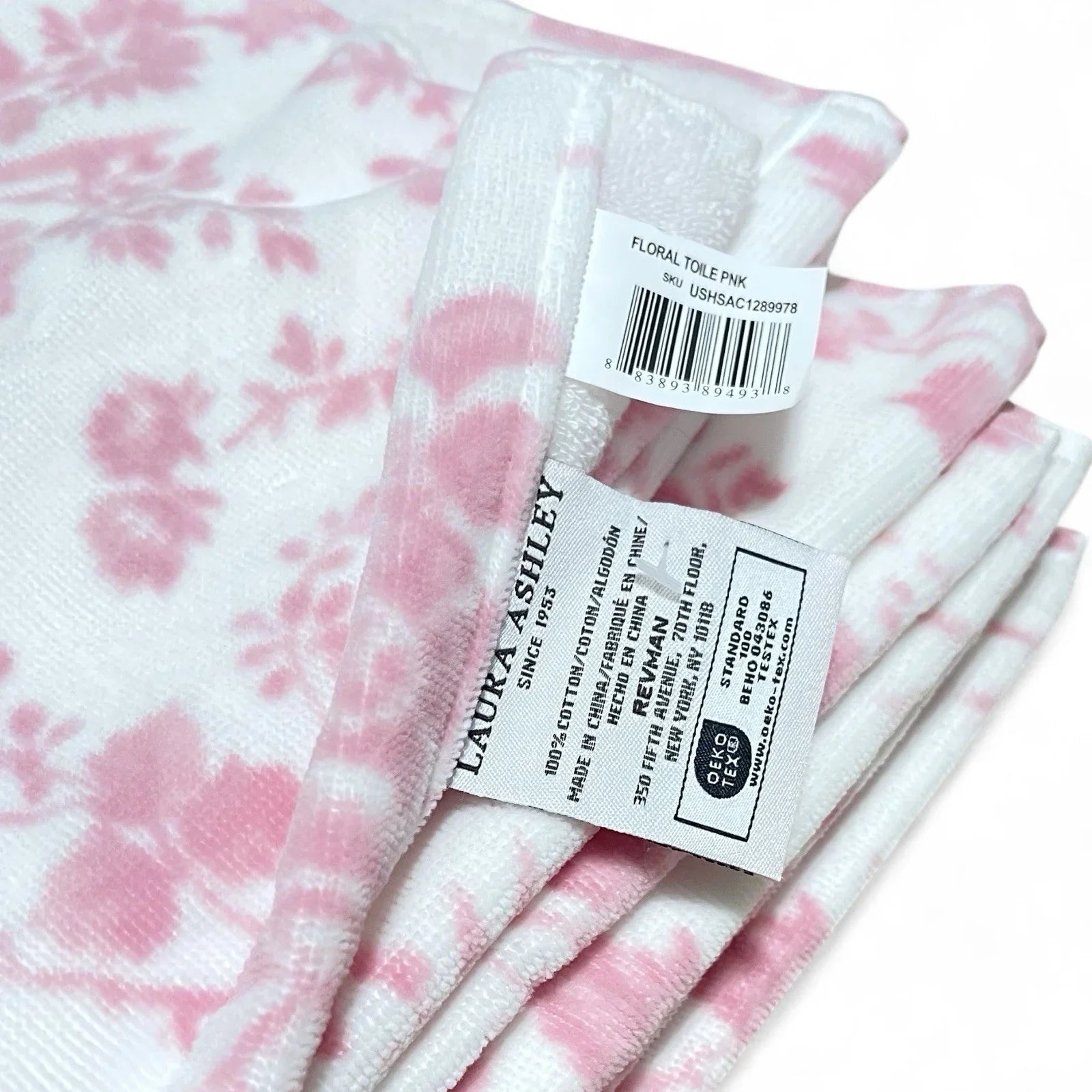 Laura Ashley Delphine Pink Floral 6-Piece Bath Towel Set - Trendiez U ♥ 