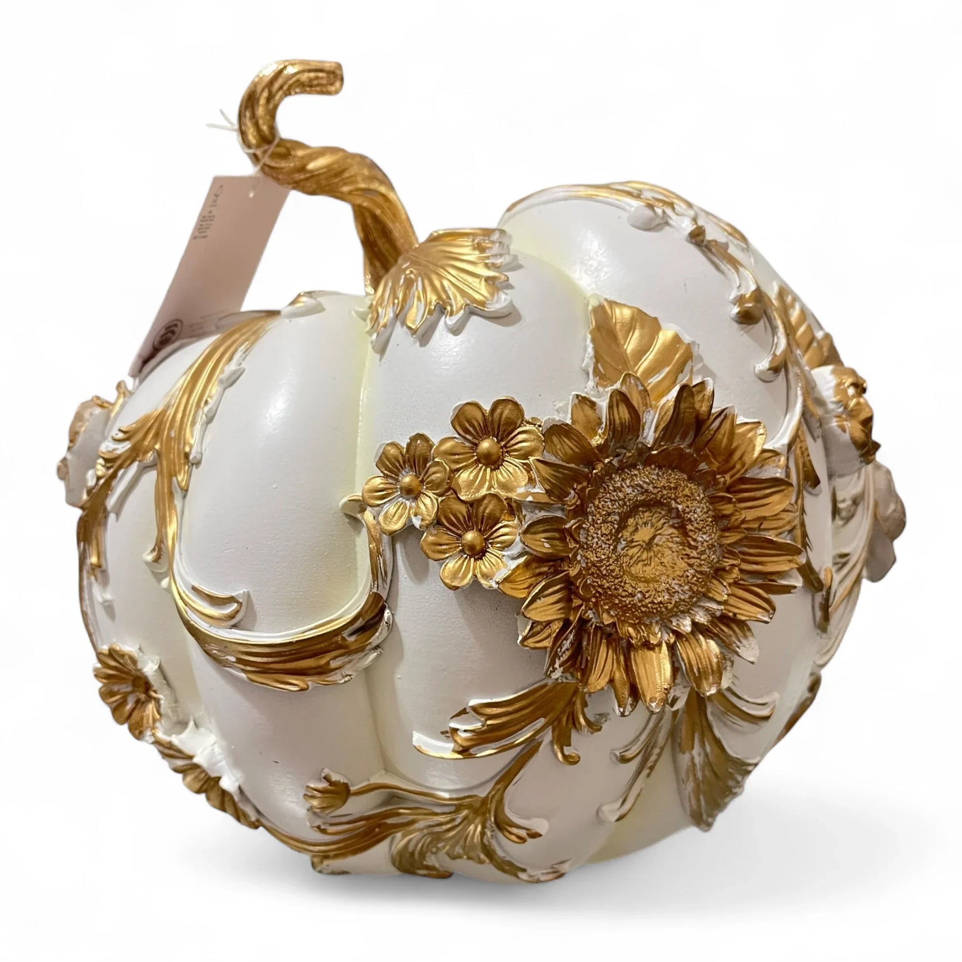 Laura Ashley Fall Harvest Pumpkin – Gold Resin Decorative Accent - Trendiez U ♥ 
