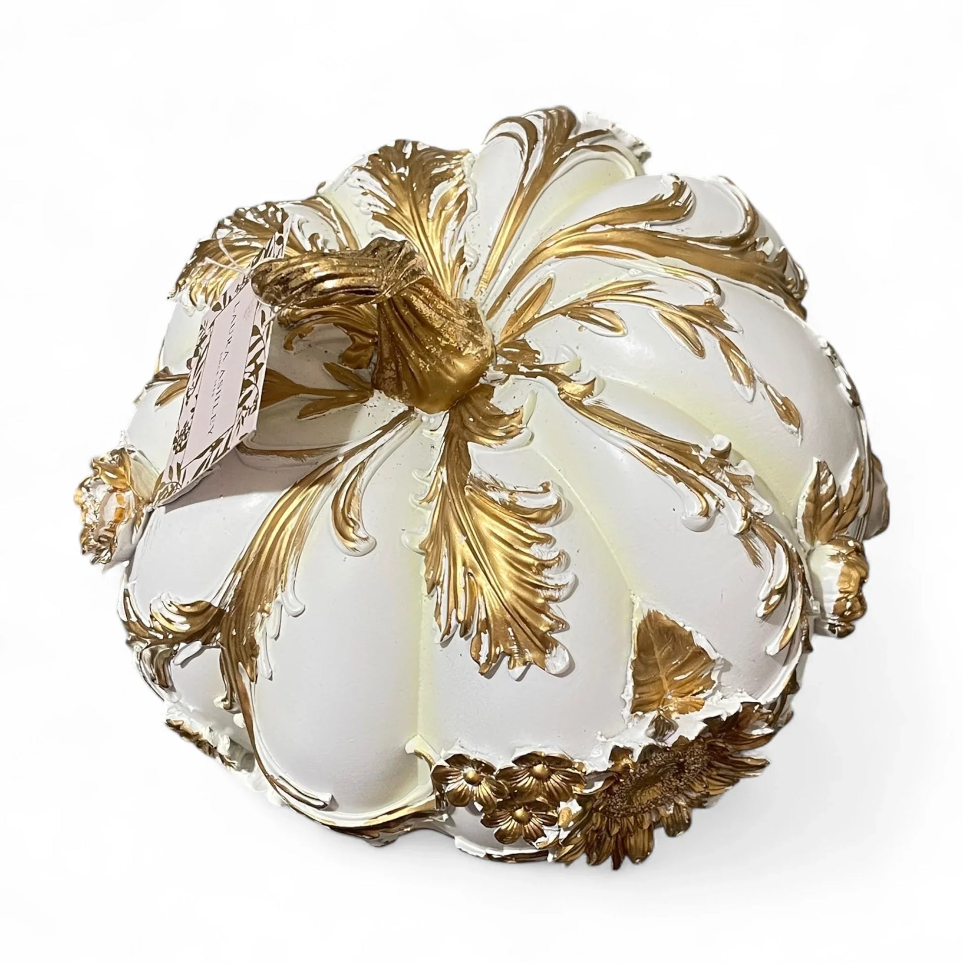 Laura Ashley Fall Harvest Pumpkin – Gold Resin Decorative Accent - Trendiez U ♥ 
