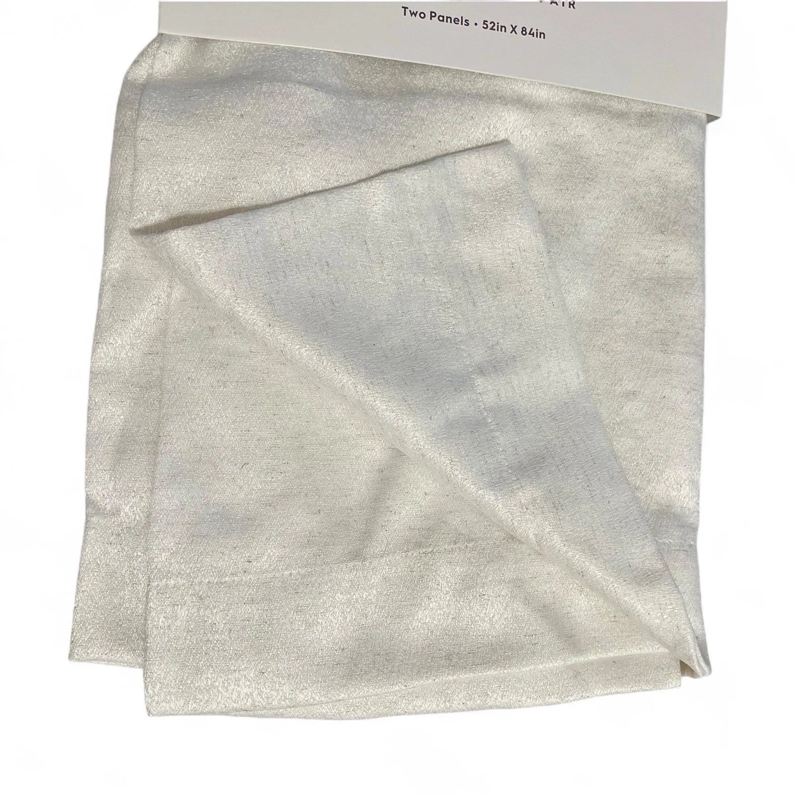 Laura Ashley Ivory Curtain Panel Set of 2 52x84” Elegant Shimmery Wide Width - Trendiez U ♥ 
