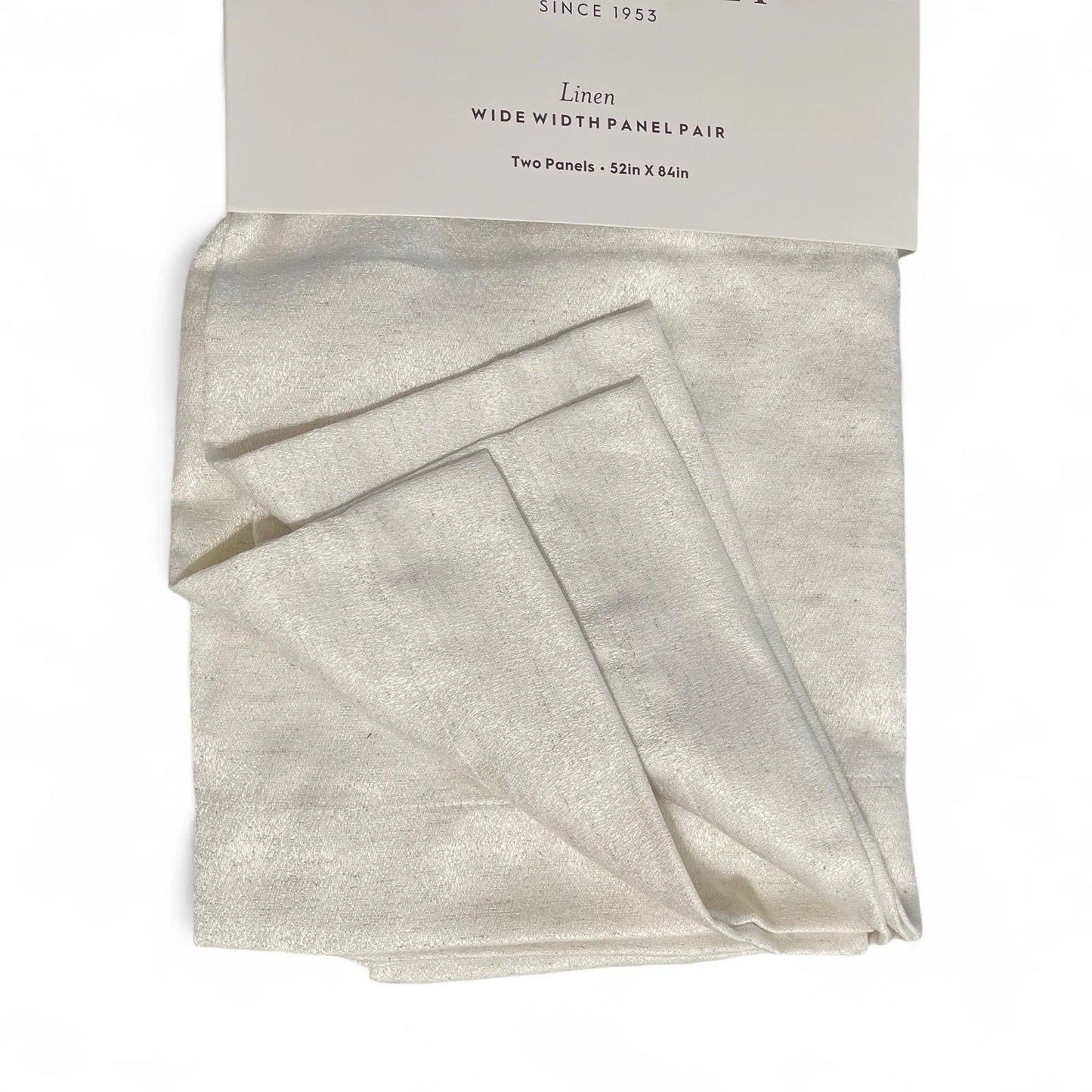 Laura Ashley Ivory Curtain Panel Set of 2 52x84” Elegant Shimmery Wide Width - Trendiez U ♥ 