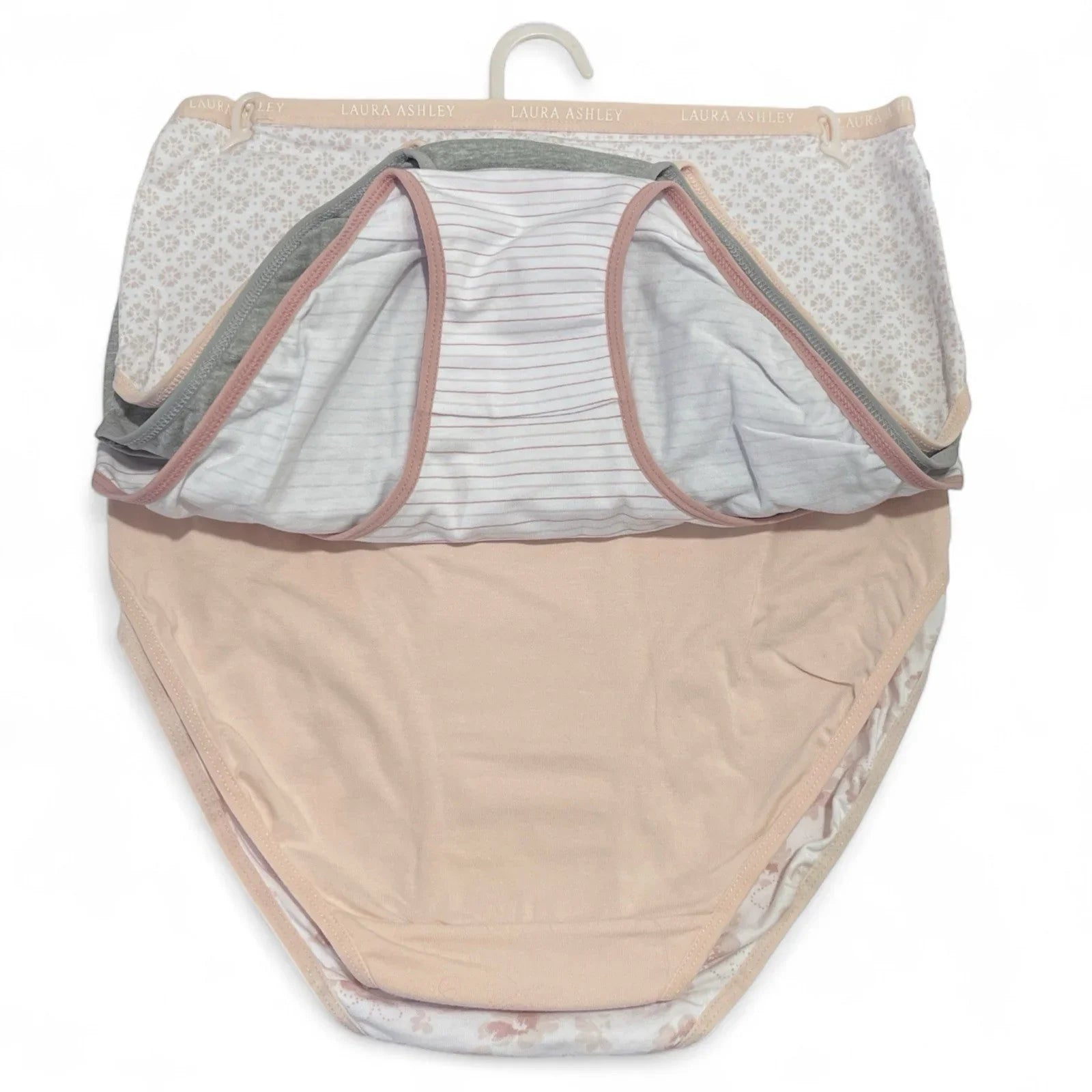 Laura Ashley Panties Women's Large Briefs 5 Pack Super Soft Neutral Florals - Trendiez U ♥ 