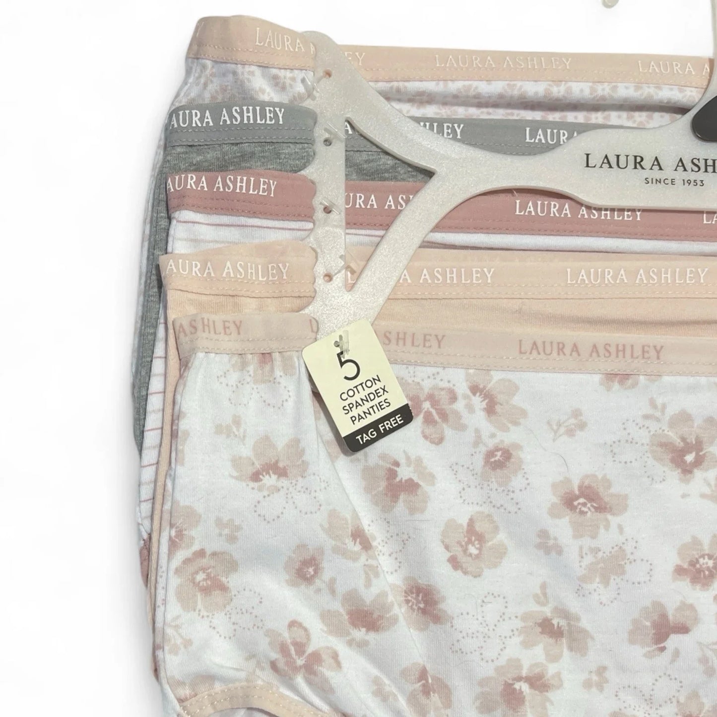 Laura Ashley Panties Women's Large Briefs 5 Pack Super Soft Neutral Florals - Trendiez U ♥ 