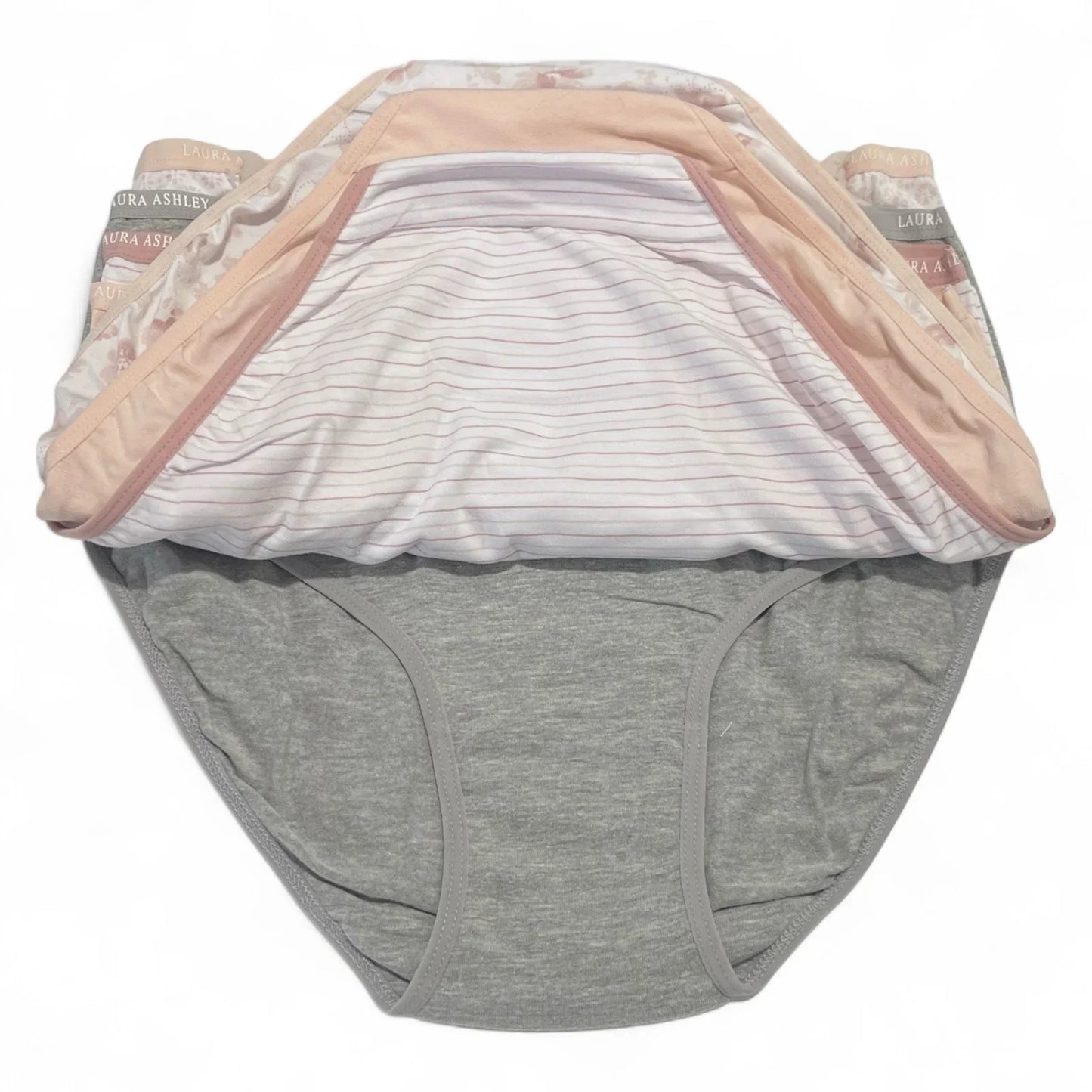 Laura Ashley Panties Women's Large Briefs 5 Pack Super Soft Neutral Florals - Trendiez U ♥ 