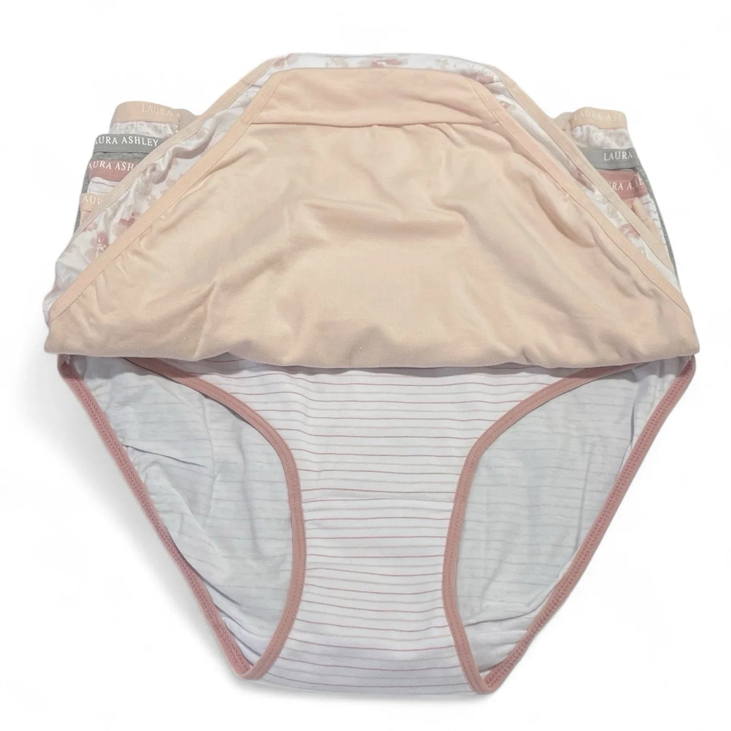 Laura Ashley Panties Women's Large Briefs 5 Pack Super Soft Neutral Florals - Trendiez U ♥ 