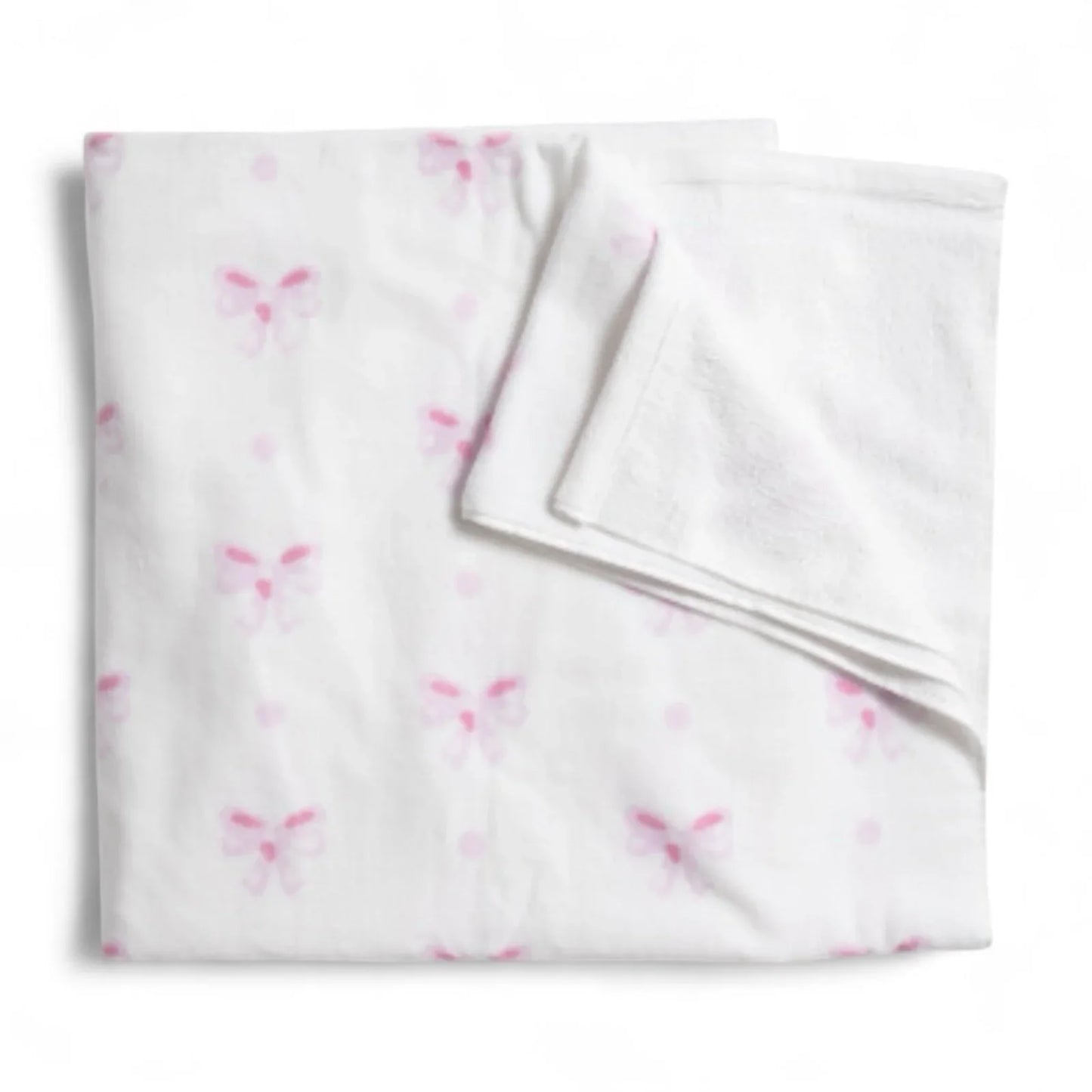 Laura Ashley Pink Bows Bath Beach Towel Pink White 36 x 72" XL “Heart Of Mine” - Trendiez U ♥ 