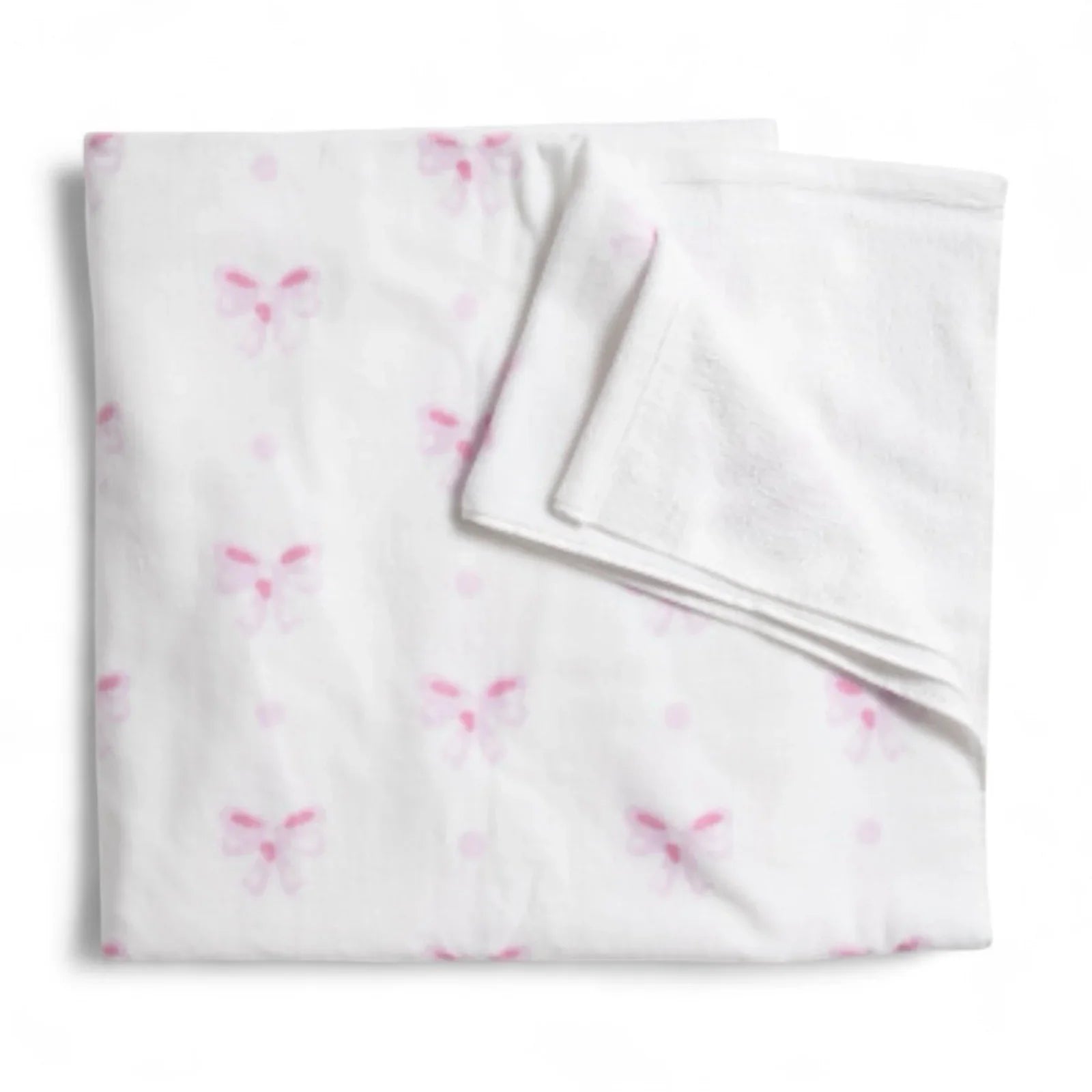 Laura Ashley Pink Bows Bath Beach Towel Pink White 36 x 72" XL “Heart Of Mine” - Trendiez U ♥ 