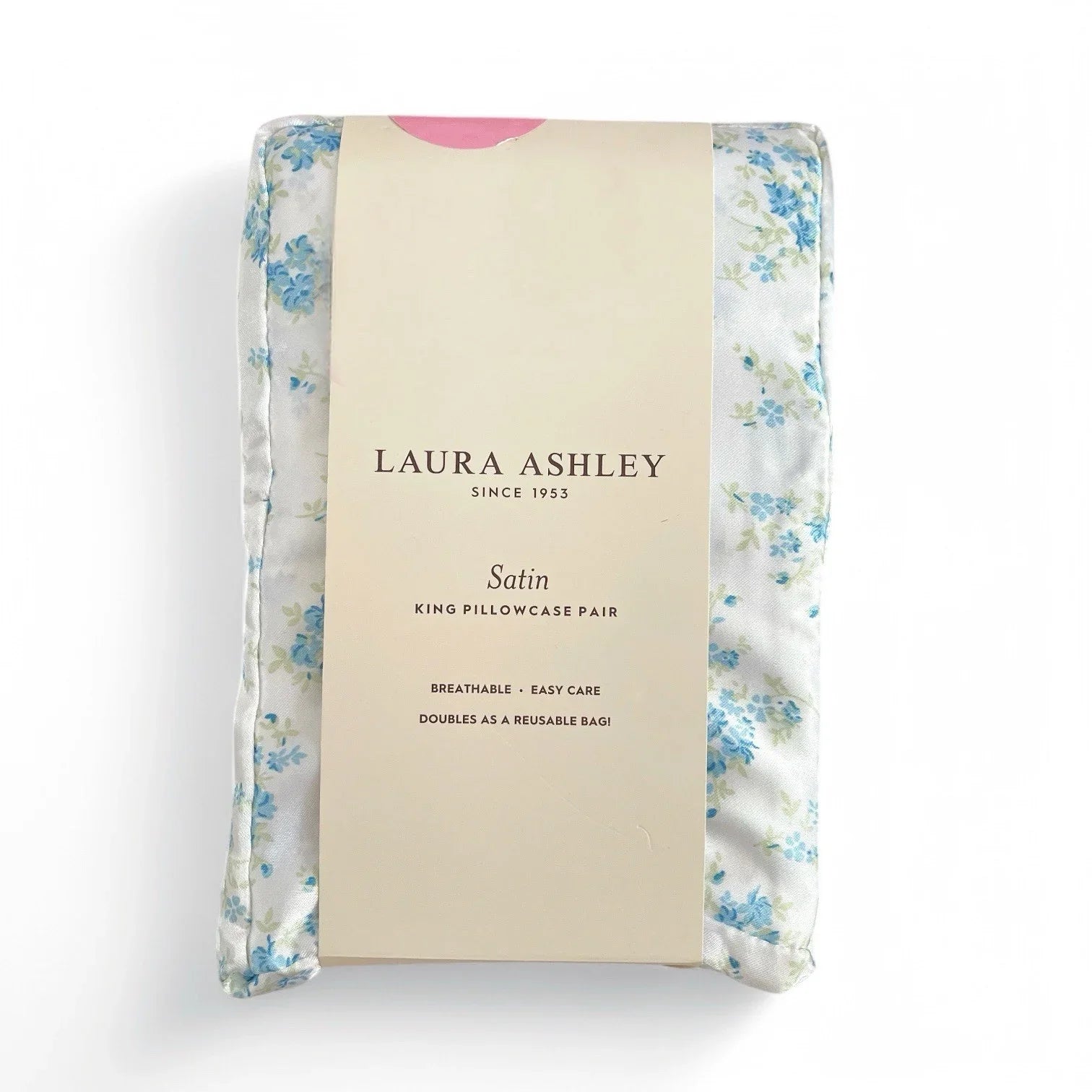 Laura Ashley Satin Floral Queen Sheet Set King Pillowcase Shabby Chic Cottage - Trendiez U ♥ 