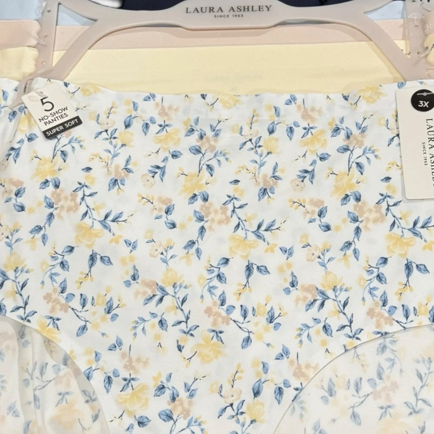 Laura Ashley Women’s Brief Underwear Panties Floral 5-Pair Spandex Blend ~ 3XL - Trendiez U ♥ 