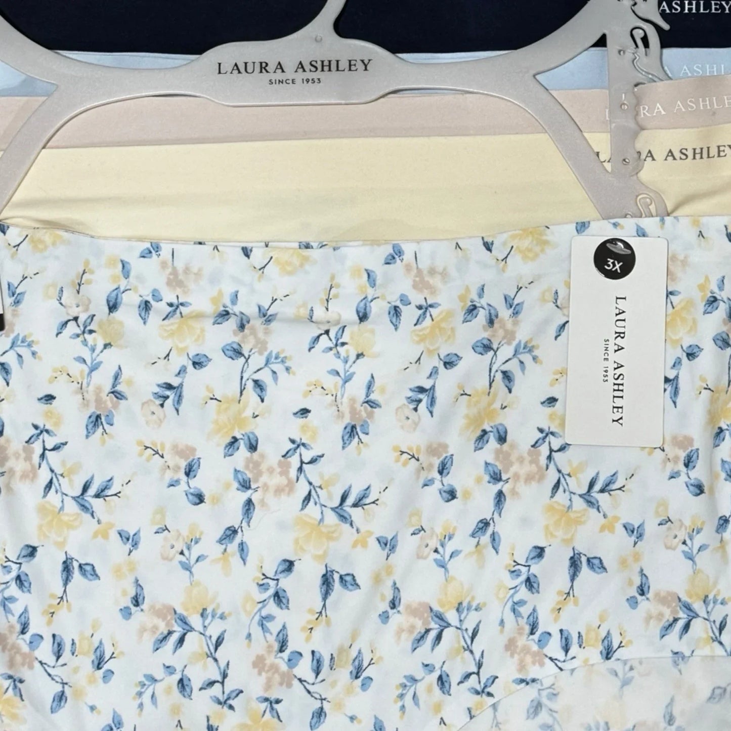 Laura Ashley Women’s Brief Underwear Panties Floral 5-Pair Spandex Blend ~ 3XL - Trendiez U ♥ 