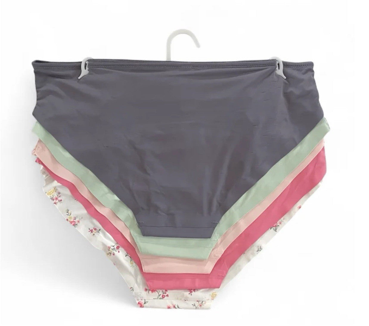 Laura Ashley Women’s Lace Panties – 5-Pair Floral Nylon Blend, Size Large - Trendiez U ♥ 