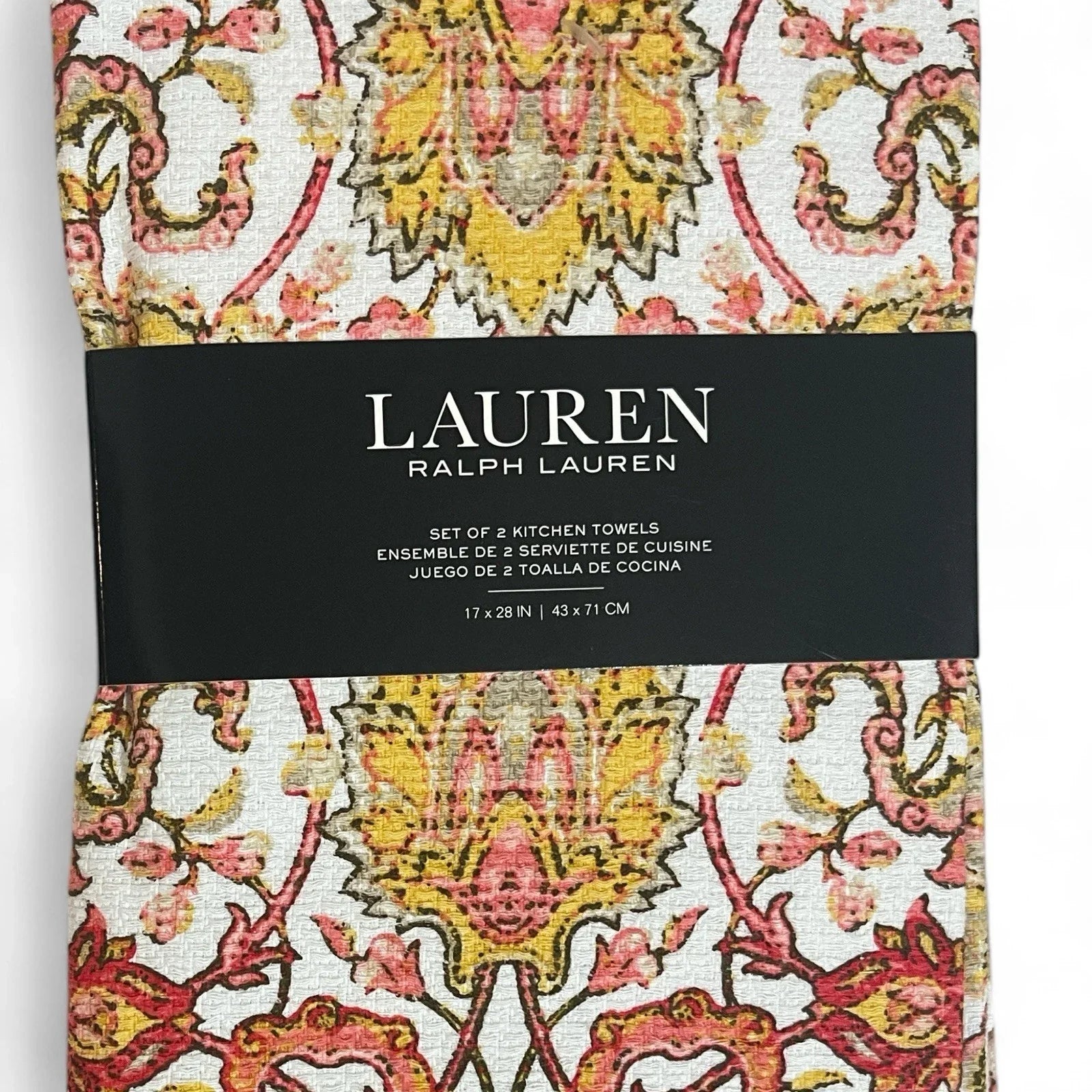 Lauren Ralph Lauren Boho Chic Kitchen Towel Set of 2 100% Cotton Medallion - Trendiez U ♥ 
