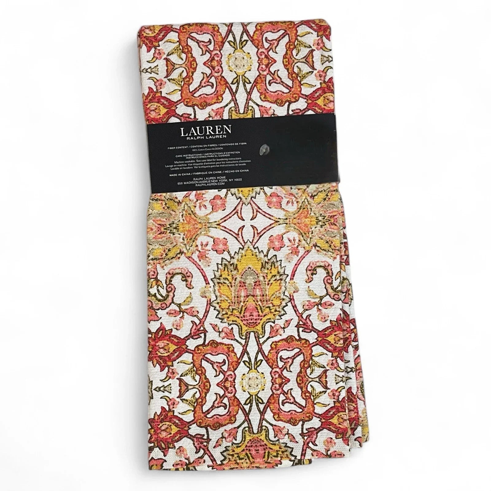 Lauren Ralph Lauren Boho Chic Kitchen Towel Set of 2 100% Cotton Medallion - Trendiez U ♥ 