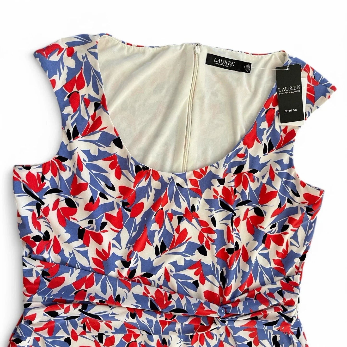 LAUREN RALPH LAUREN MIRALAVIA-SHORT SLEEVE-DAY DRESS SIZE 16 FLORAL DRESS - Trendiez U ♥ 