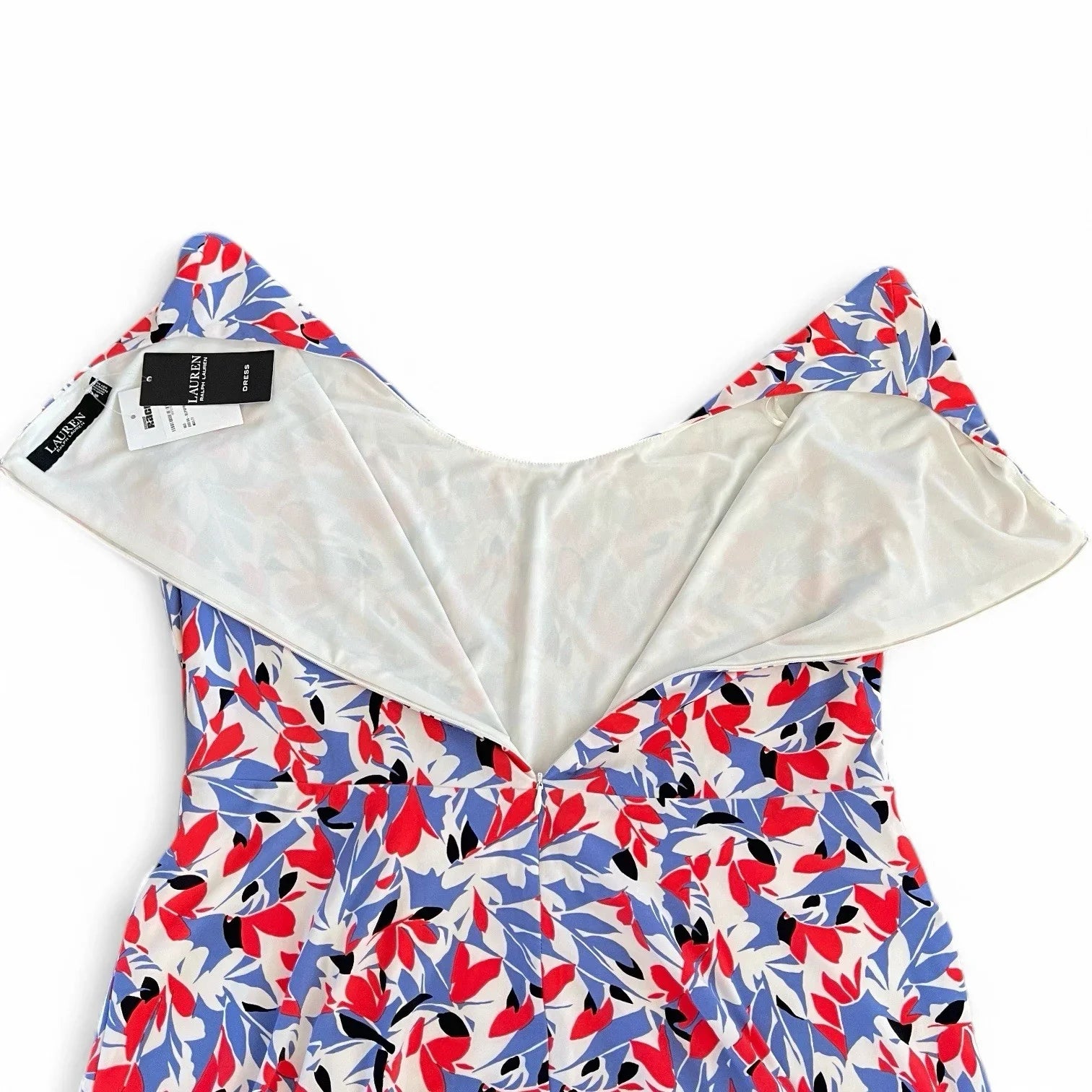 LAUREN RALPH LAUREN MIRALAVIA-SHORT SLEEVE-DAY DRESS SIZE 16 FLORAL DRESS - Trendiez U ♥ 