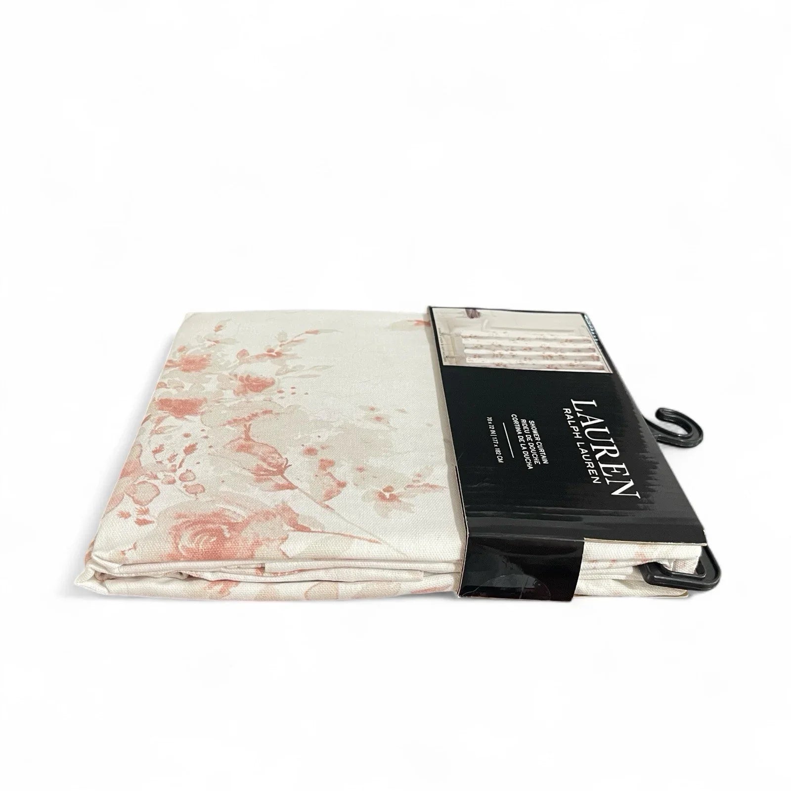 LAUREN RALPH LAUREN SHOWER CURTAIN PEACH FLORAL 70 X 72 100% COTTON NIP - Trendiez U ♥ 