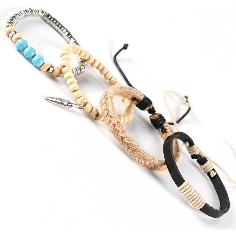 Leather Bracelet Bohemian Feather - Trendiez U ♥ 