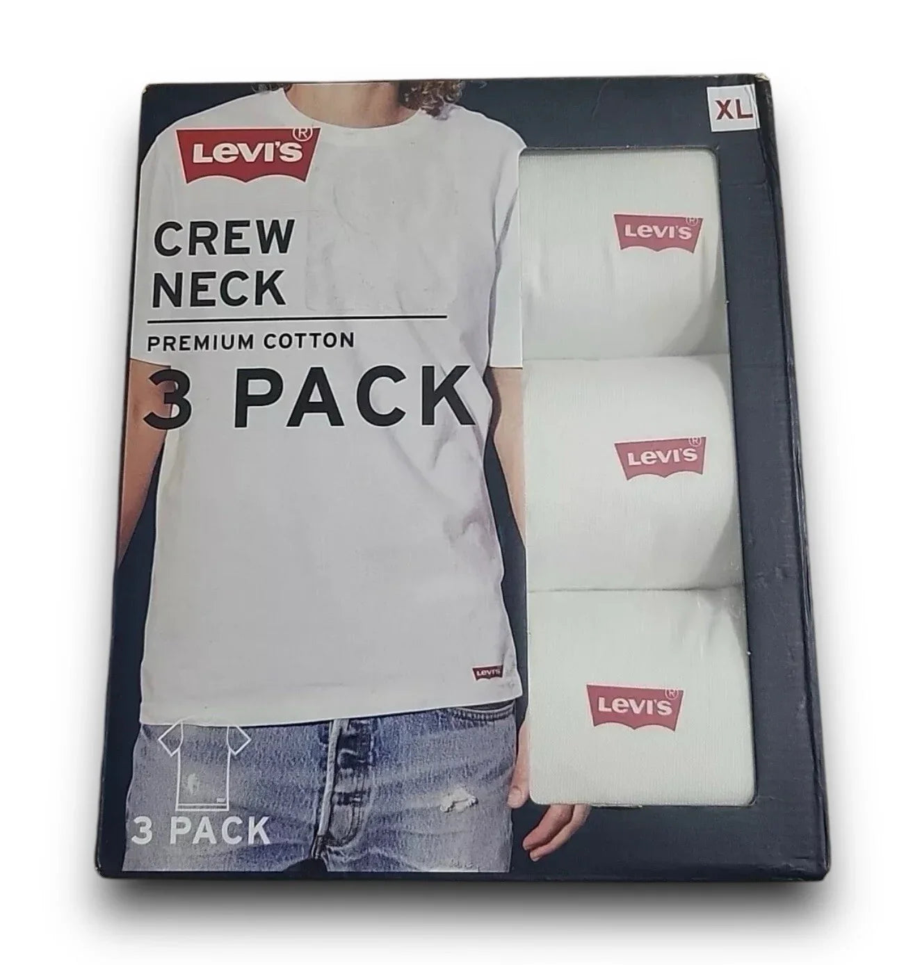 Levi's 3-Pack Men's Crew Neck Premium Soft Cotton Mens T-Shirts XL size - Trendiez U ♥ 