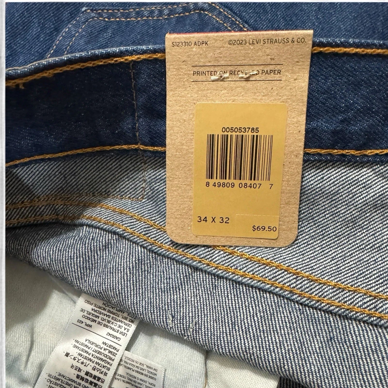 Levi’s 505 Regular Fit Jeans Mens Classic Straight Leg Stretch Denim 34x30 - Trendiez U ♥ 