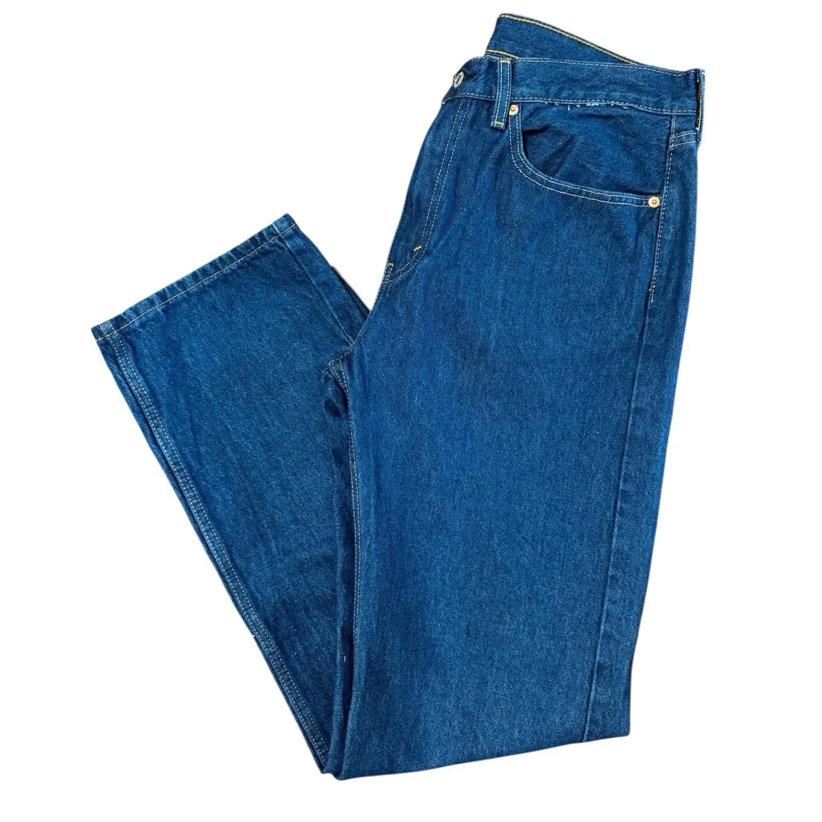 Levi’s 505 Regular Fit Jeans Mens Classic Straight Leg Stretch Denim 34x30 - Trendiez U ♥ 