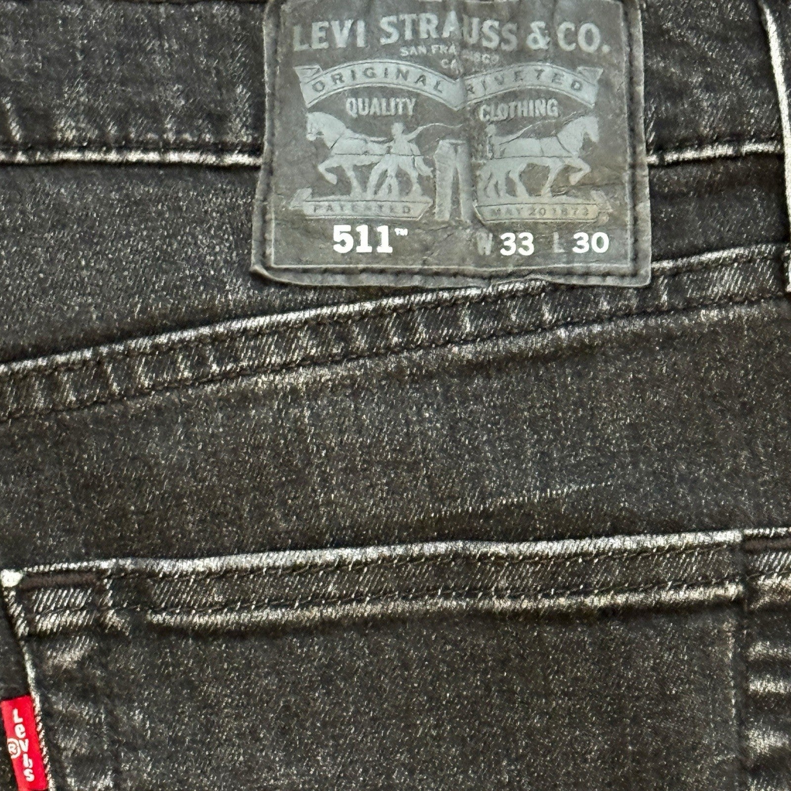 Levi’s 511 Men’s Slim Fit Jeans – Black Stretch Denim, 33x30 - Trendiez U ♥ 
