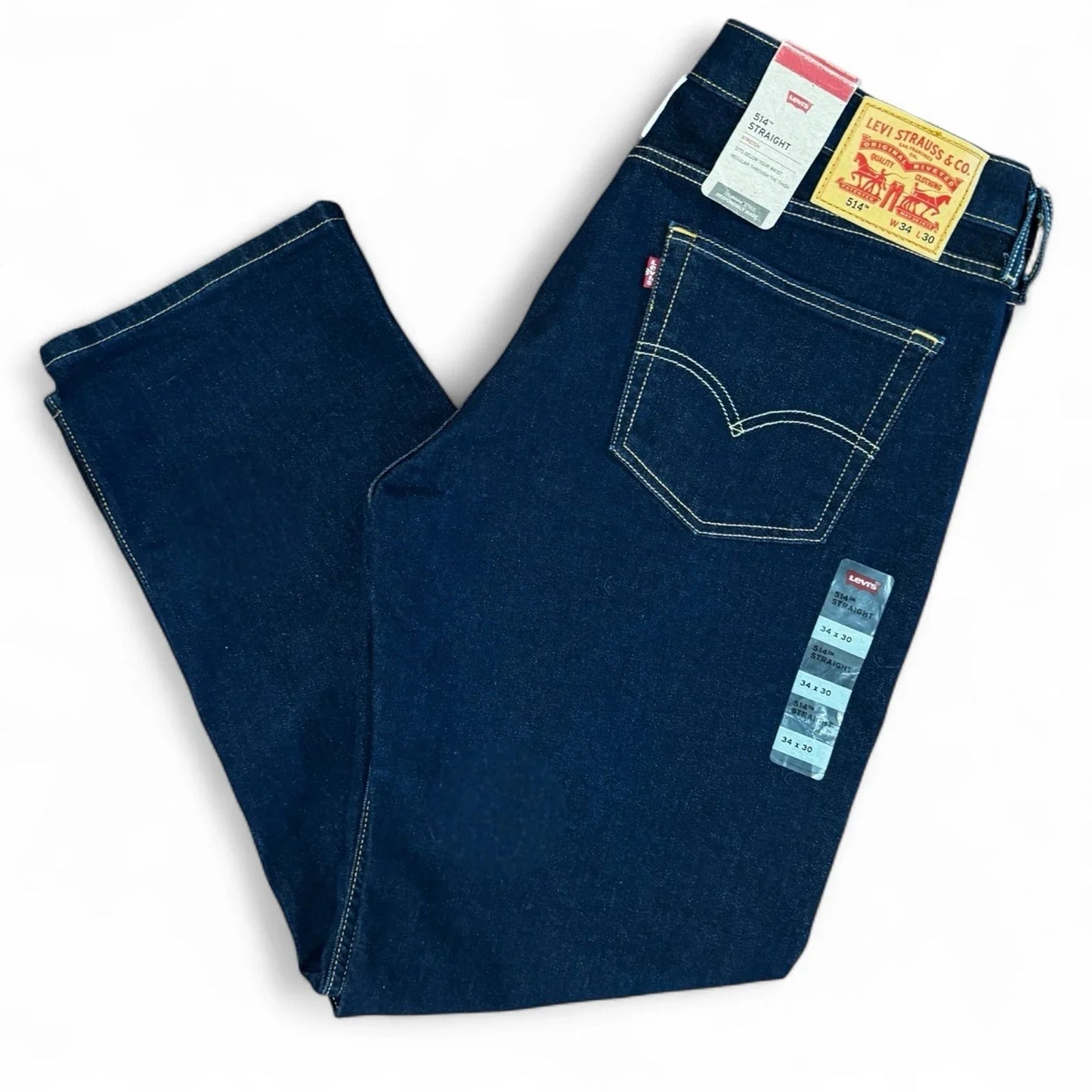 Levi’s 514 Straight Fit Men's Jeans Dark Denim Wash: 34x30 Style# 00514-1325 - Trendiez U ♥ 