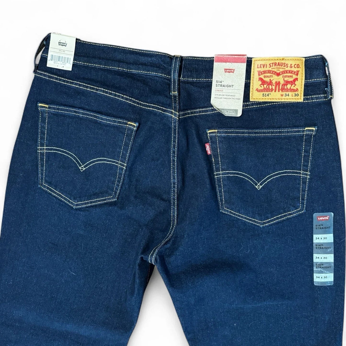 Levi’s 514 Straight Fit Men's Jeans Dark Denim Wash: 34x30 Style# 00514-1325 - Trendiez U ♥ 