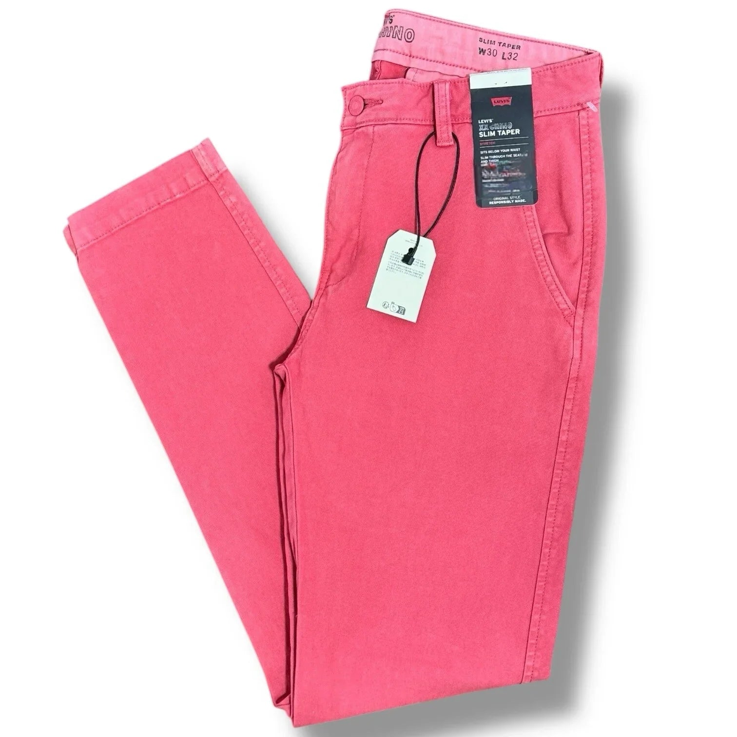 Levi Strauss 30X32 Pants Men’s XX Chino Slim Taper Stretch Straight Leg Coral 🔥 - Trendiez U ♥ 
