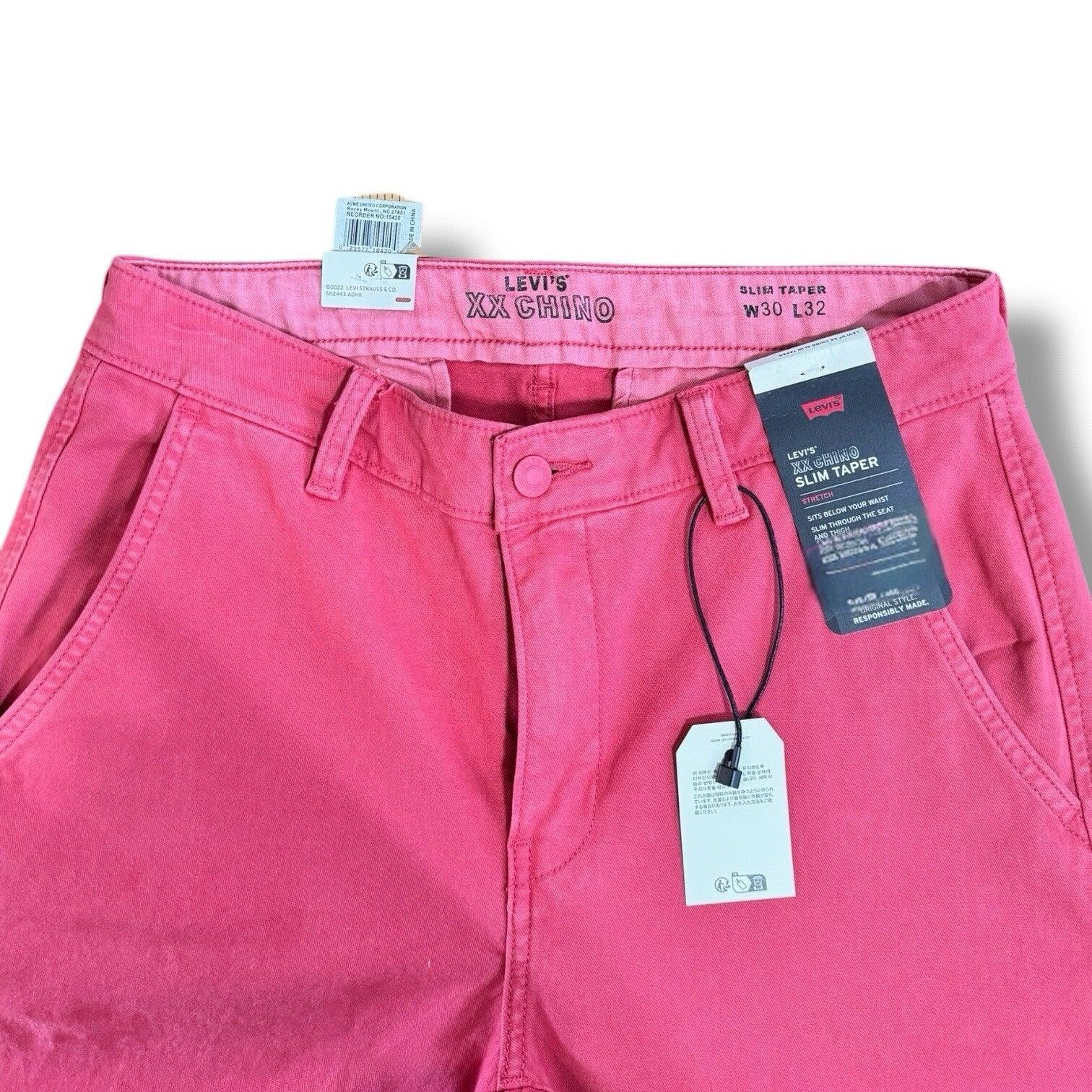 Levi Strauss 30X32 Pants Men’s XX Chino Slim Taper Stretch Straight Leg Coral 🔥 - Trendiez U ♥ 