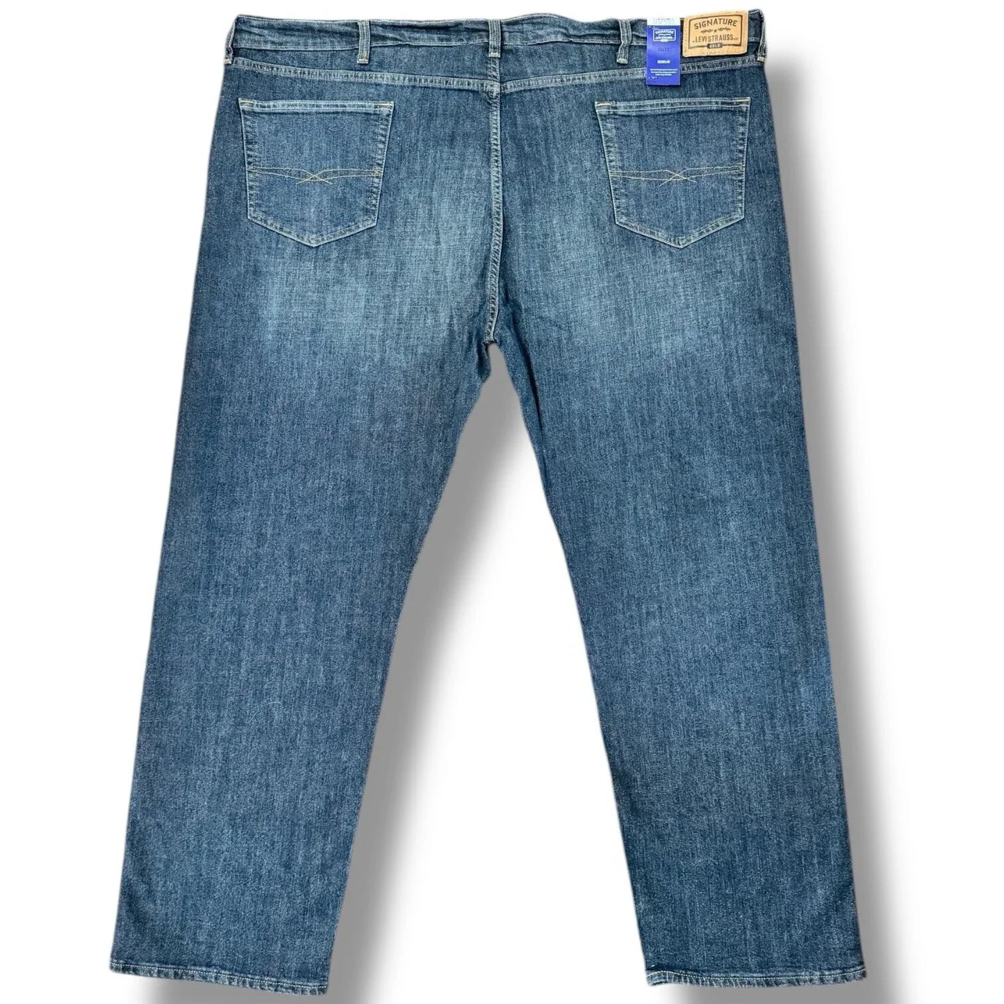Levi Strauss Flex Relaxed Straight Leg Jeans Mens Sz 50x32 Blue Denim - Trendiez U ♥ 