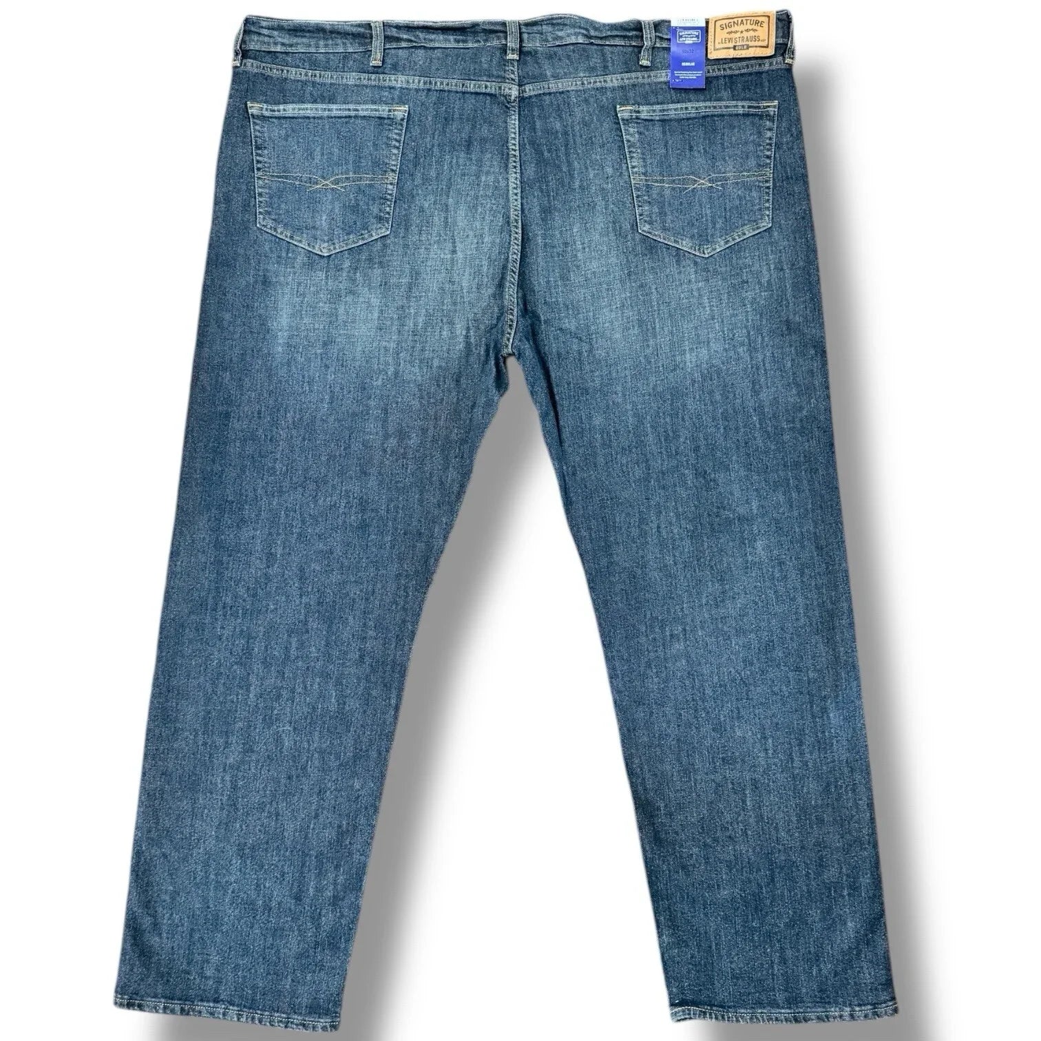Levi Strauss Flex Relaxed Straight Leg Jeans Mens Sz 50x32 Blue Denim - Trendiez U ♥ 