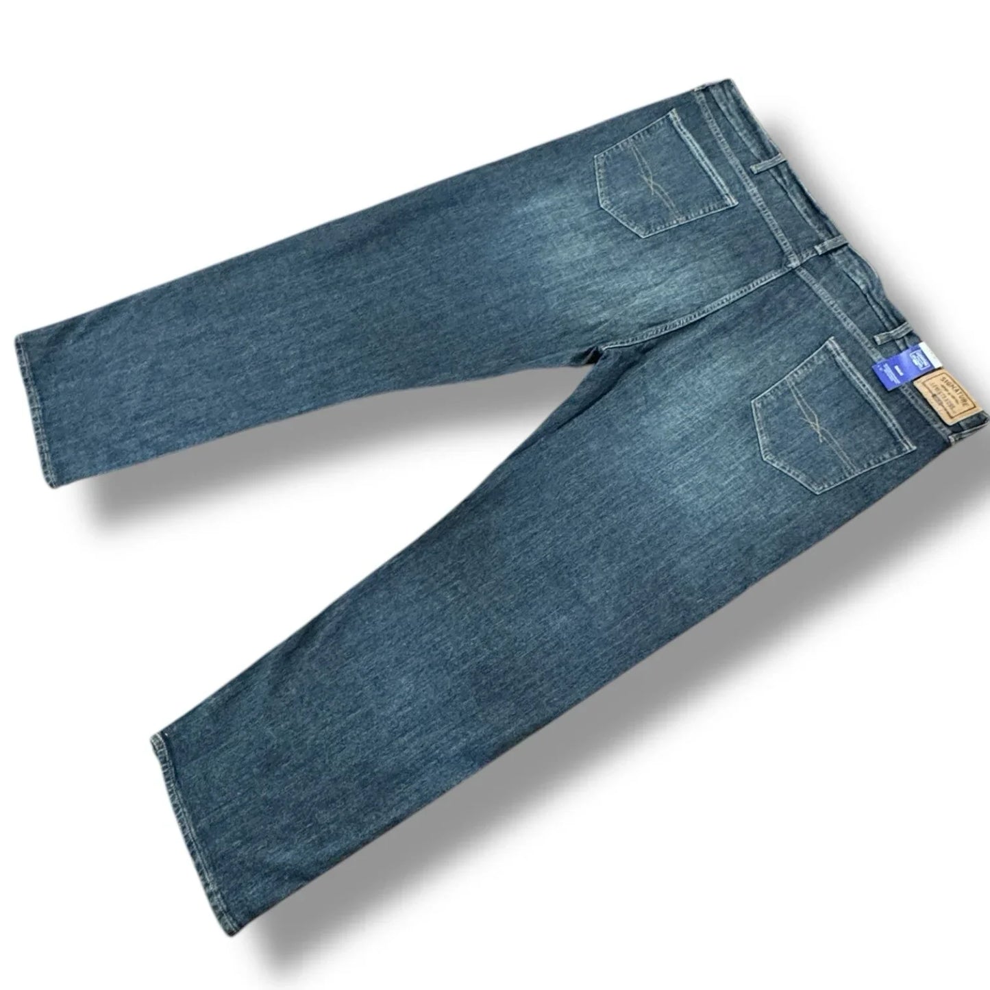 Levi Strauss Flex Relaxed Straight Leg Jeans Mens Sz 50x32 Blue Denim - Trendiez U ♥ 