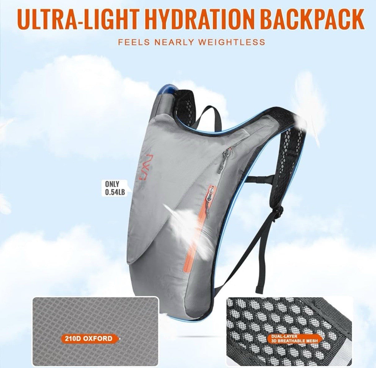 Lightweight Hydration Hiking Backpack with 3L PEVA Water Bladder Hiking - Trendiez U ♥ 