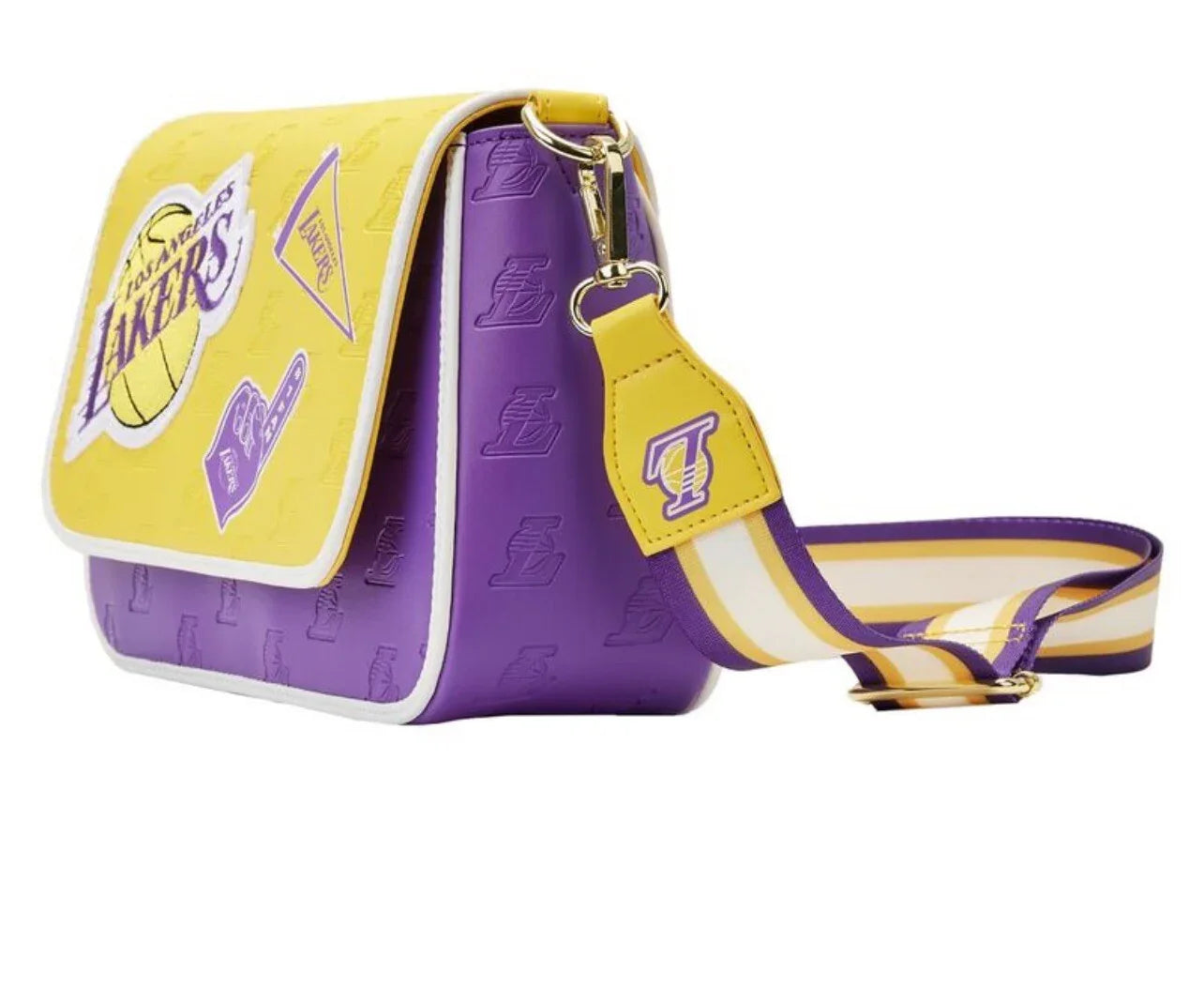 Loungefly Los Angeles Lakers Patch Icons Crossbody Bag - Trendiez U ♥ 