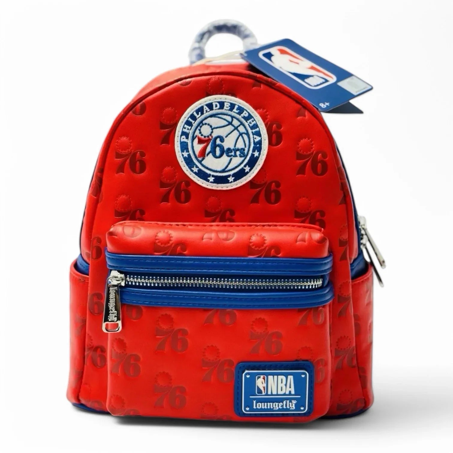 Loungefly NBA Philly Philadelphia 76ers Debossed Logo AOP Mini Backpack New - Trendiez U ♥ 