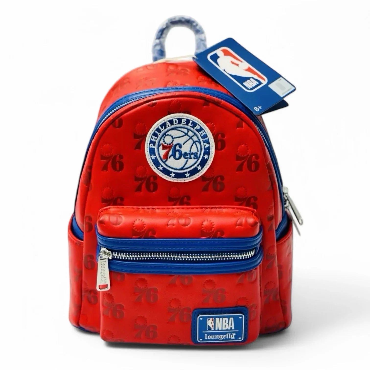 Loungefly NBA Philly Philadelphia 76ers Debossed Logo AOP Mini Backpack New - Trendiez U ♥ 