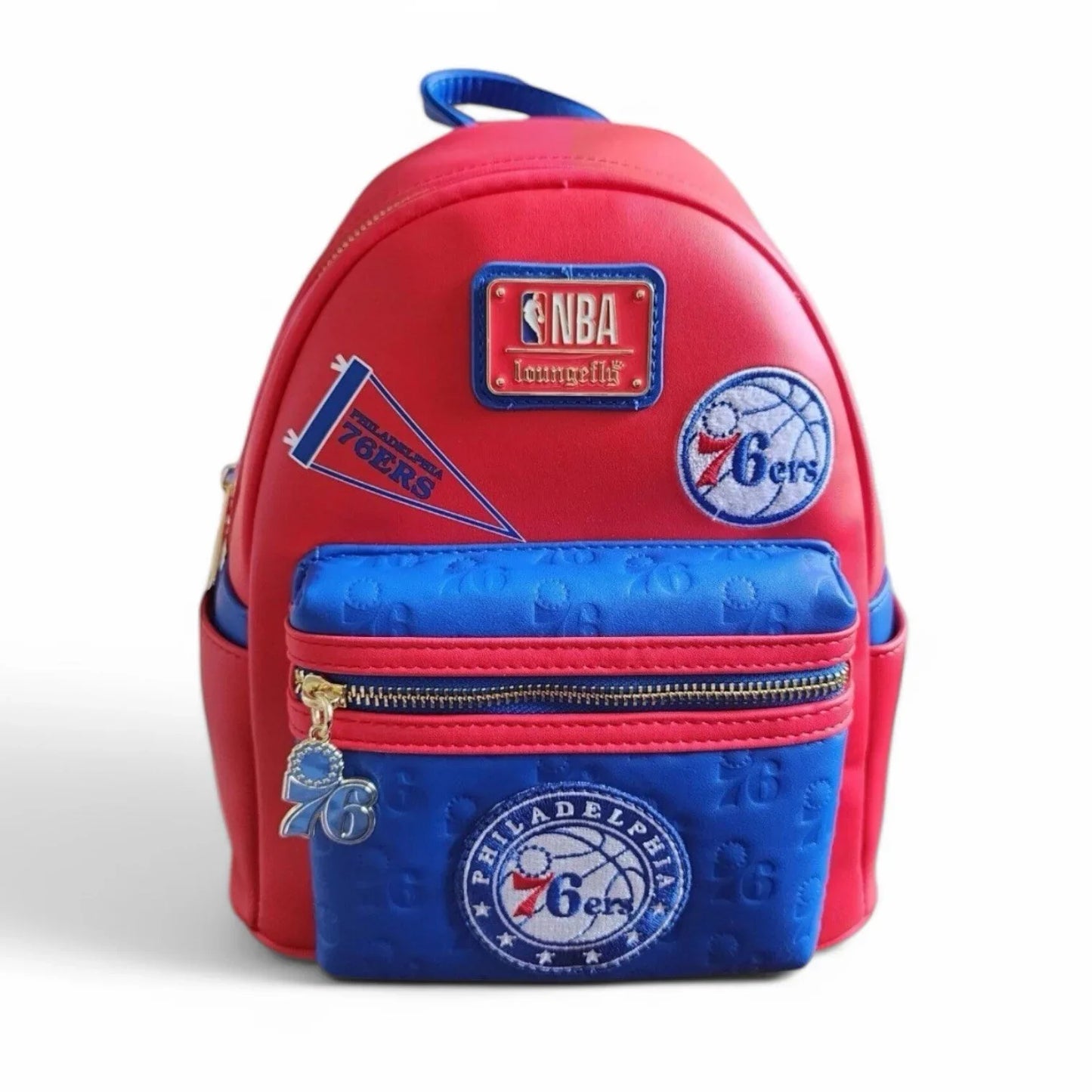 Loungefly Philadelphia 76ers Patches Mini Backpack Debossed Embroidered NEW - Trendiez U ♥ 