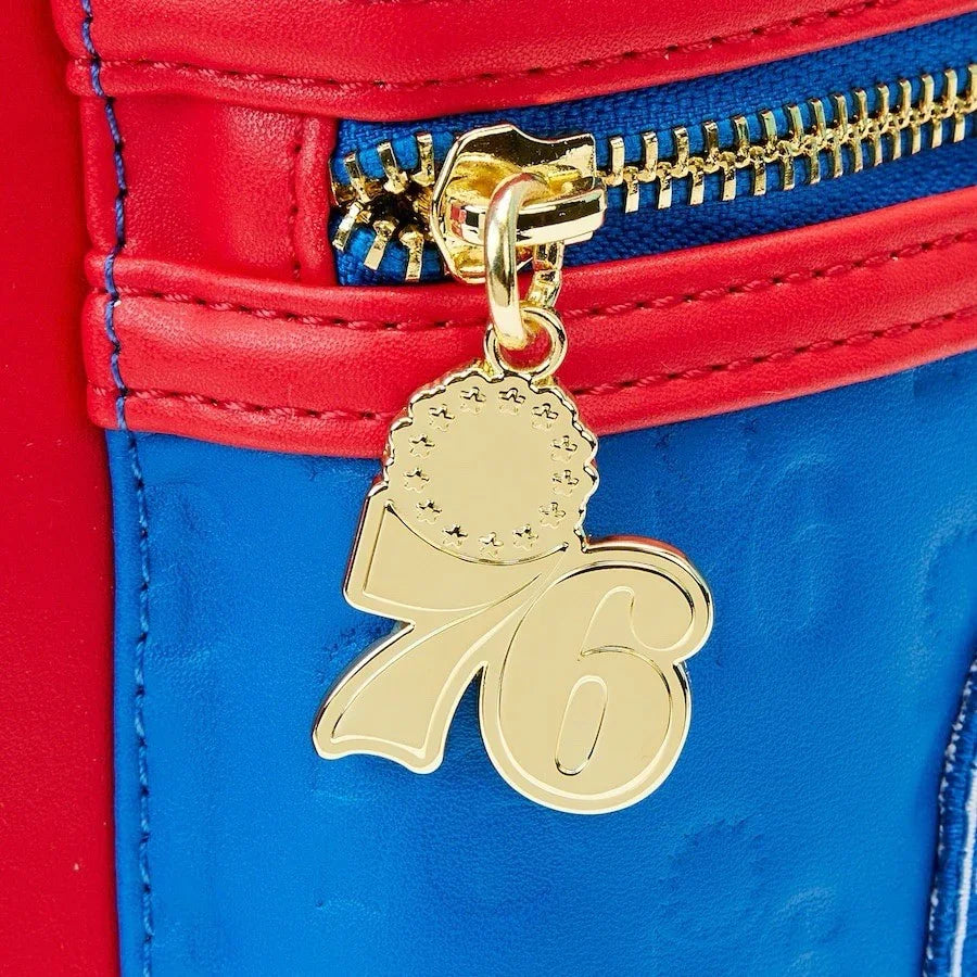 Loungefly Philadelphia 76ers Patches Mini Backpack Debossed Embroidered NEW - Trendiez U ♥ 