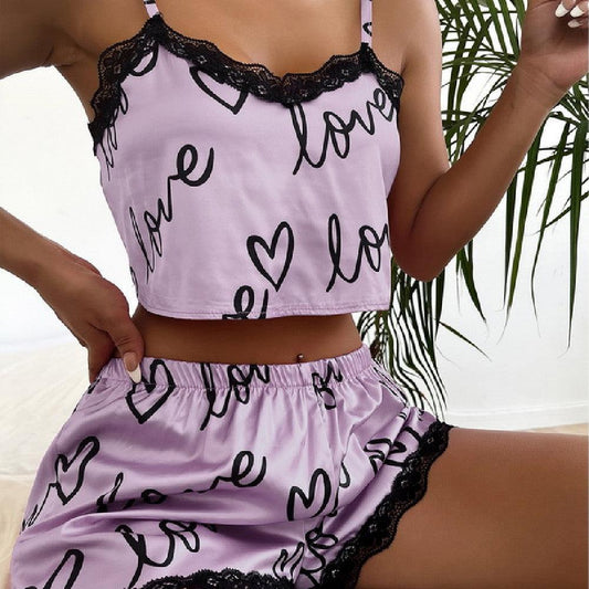 Love Cami & Shorts Sleep Set - Trendiez U ♥ 